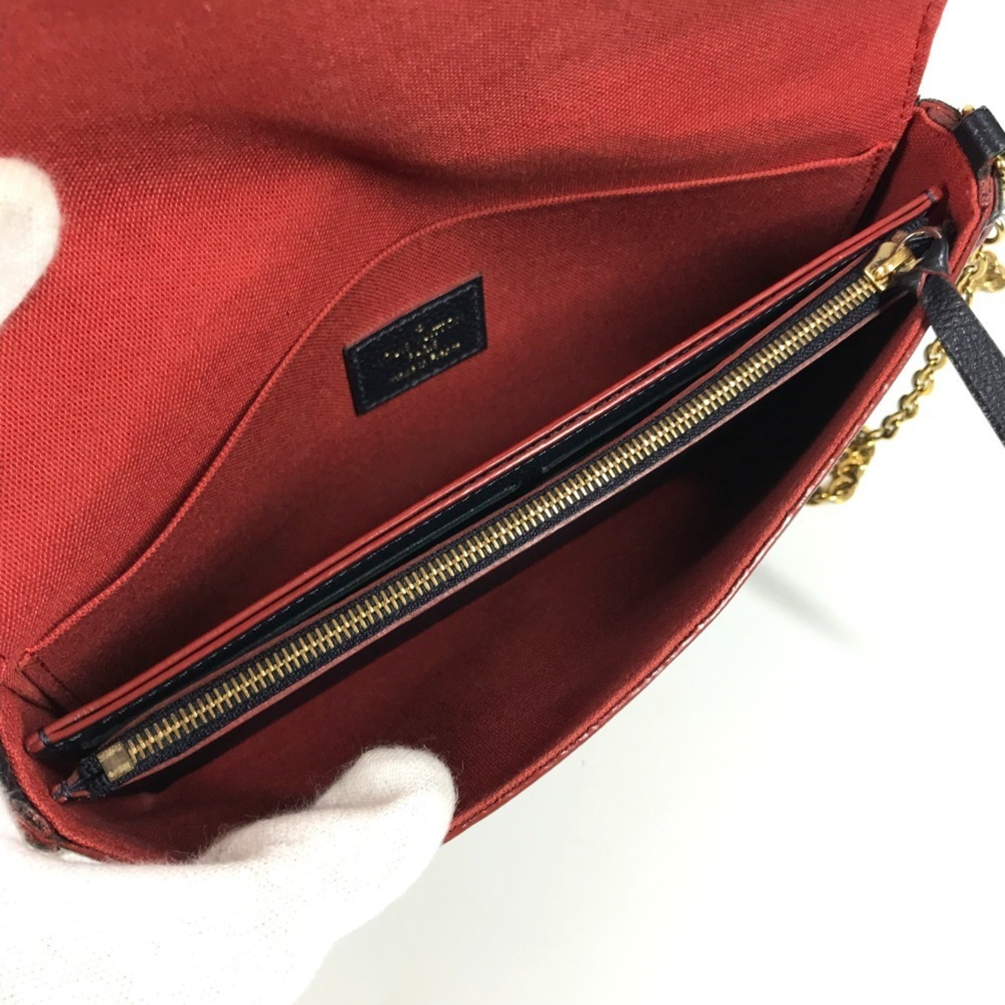 Louis Vuitton Navy Monogram Empreinte Chain/Shoulder Wallet (Pre-Owned)