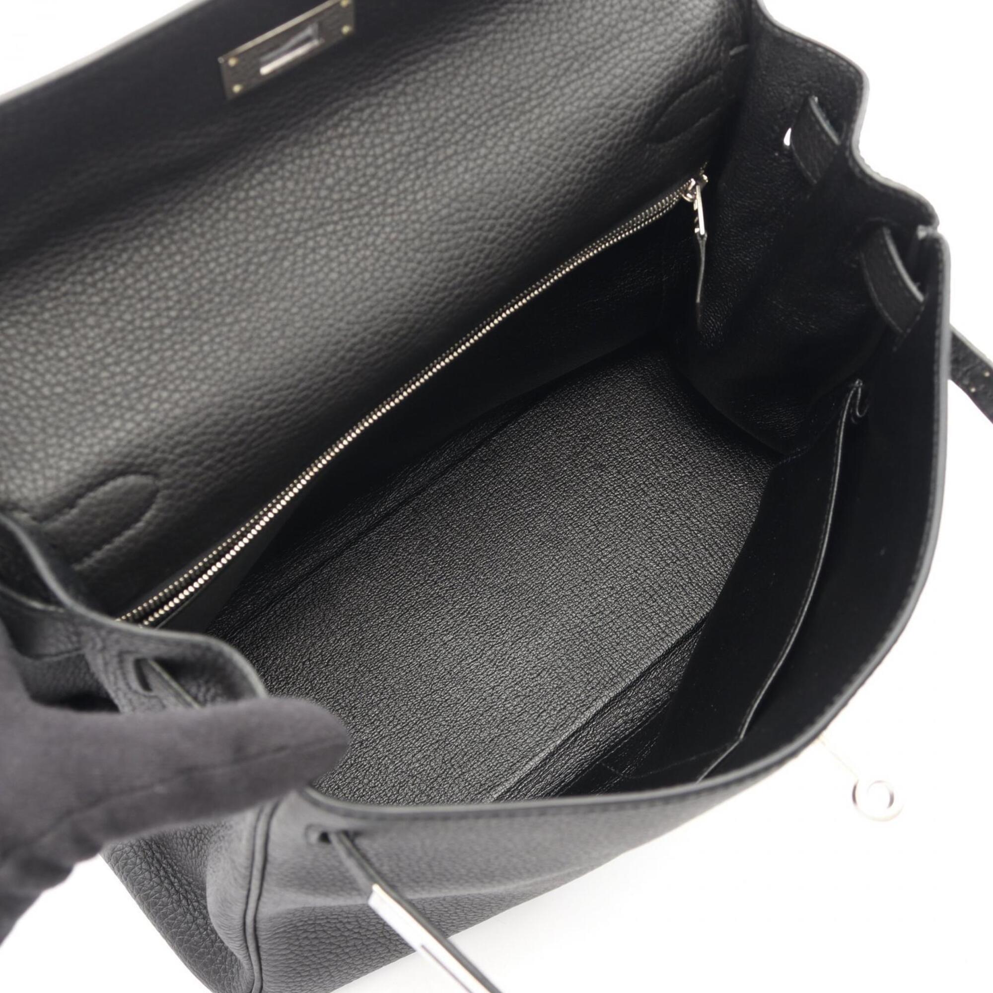 Hermes Black Togo Leather Leather Handbag (Pre-Owned)