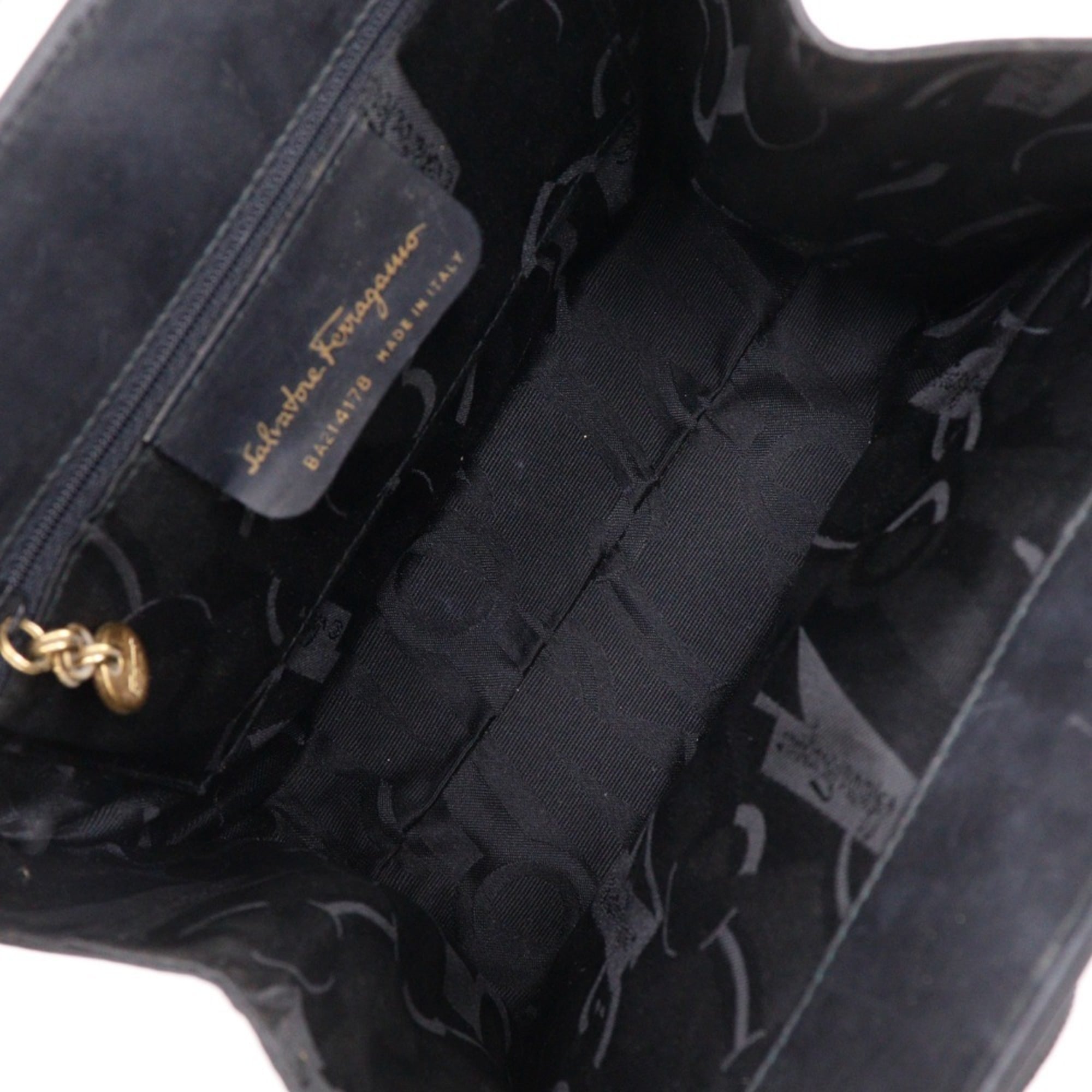 Salvatore Ferragamo Black Leather Handbag (Pre-Owned)