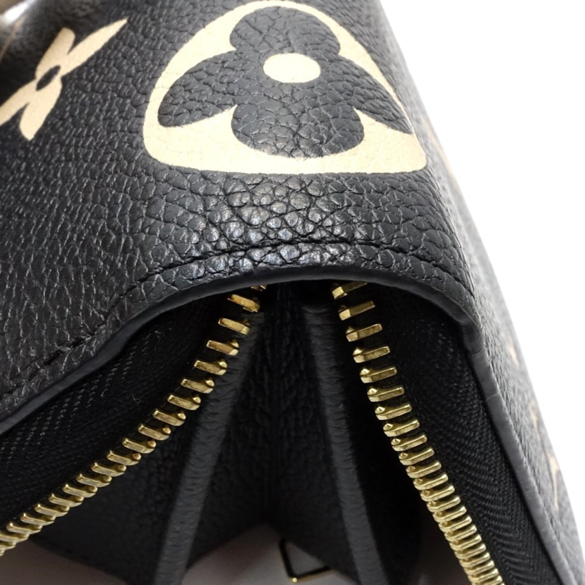Louis Vuitton Monogram Cream Noir Monogram Empreinte Long Wallet (Bi-Fold) (Pre-Owned)