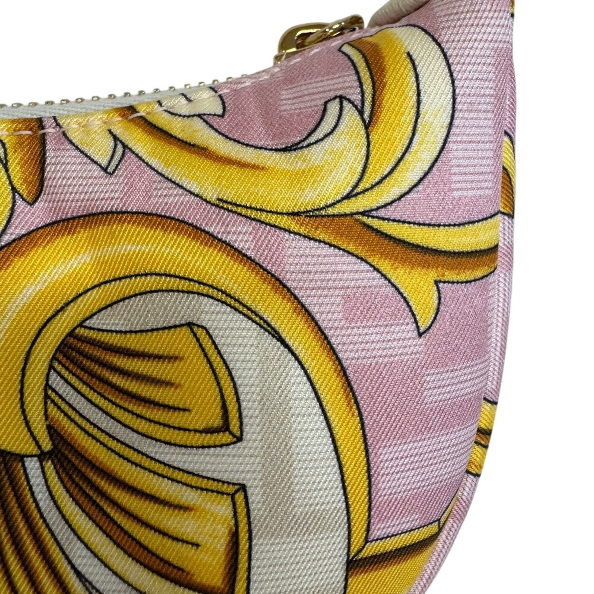 Fendi Pink Nylon Leather Handbag Pouch (Pre-Owned)