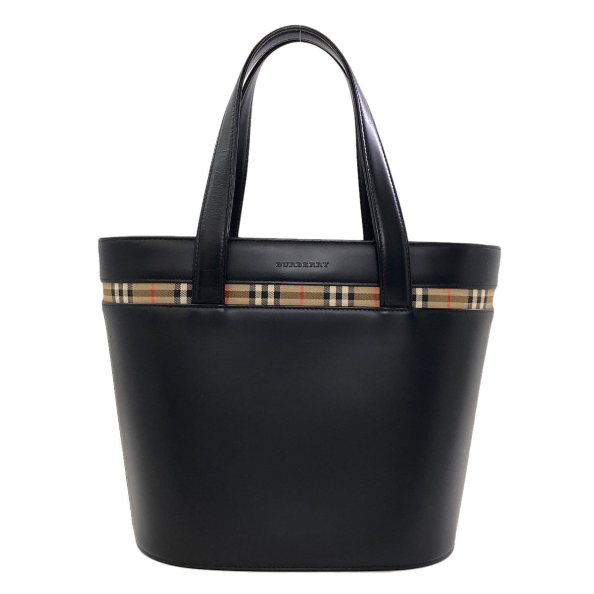 Burberry Black Leather Handbag (Pre-Owned)
