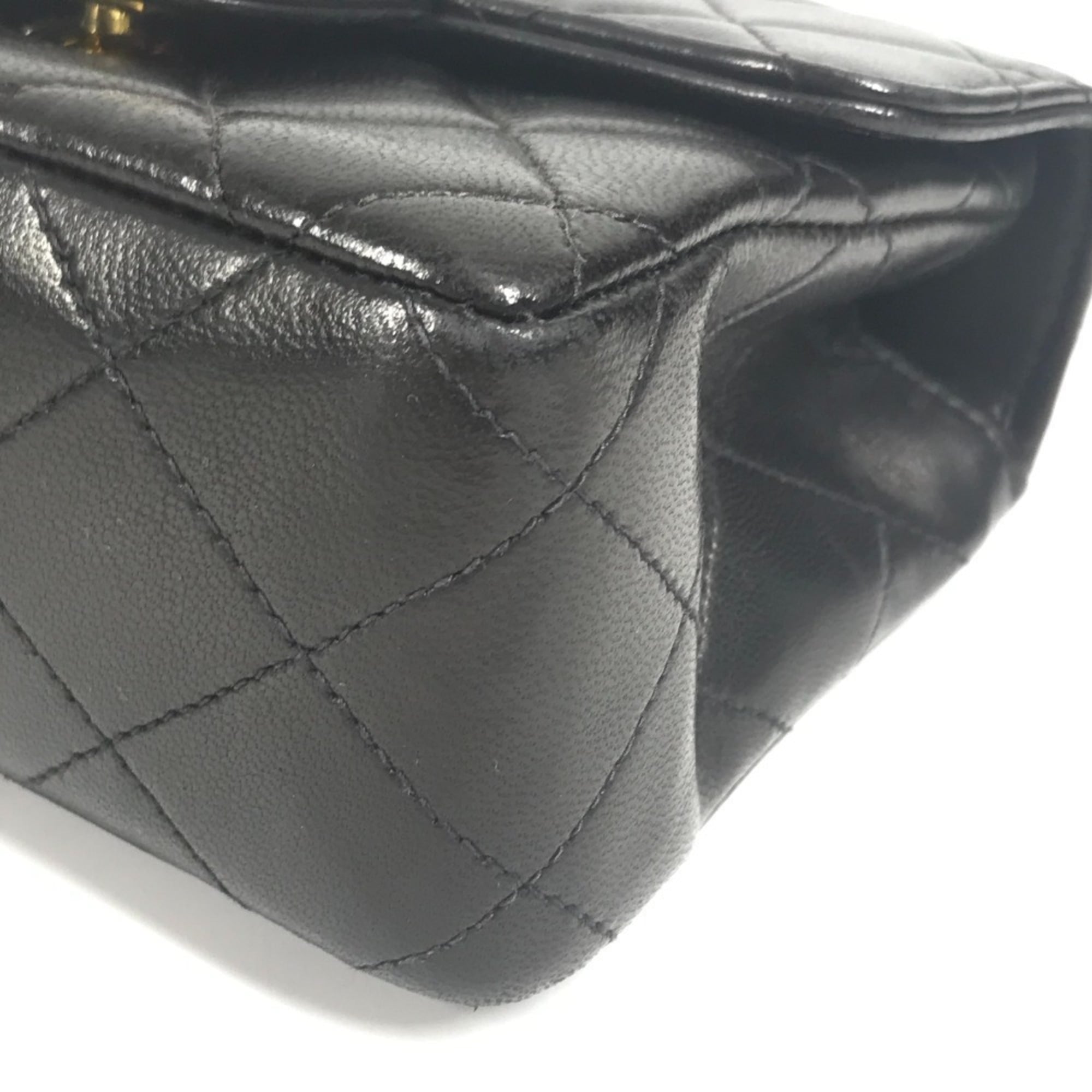 Chanel Black Leather Handbag Tote Bag (Pre-Owned)