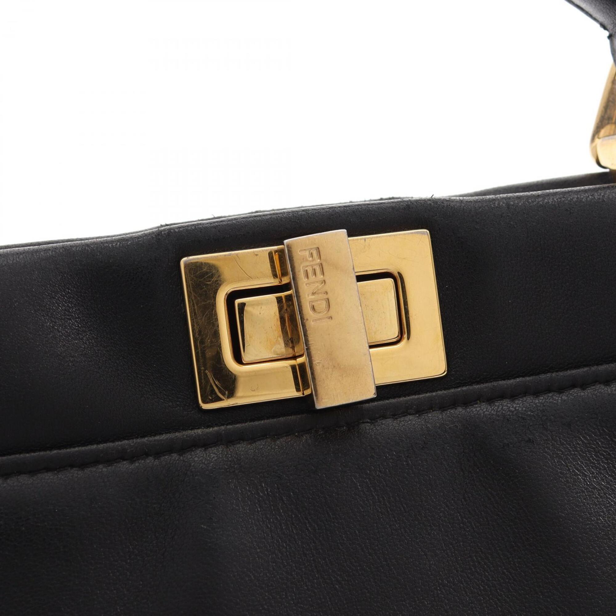 Fendi Black Leather Handbag (Pre-Owned)