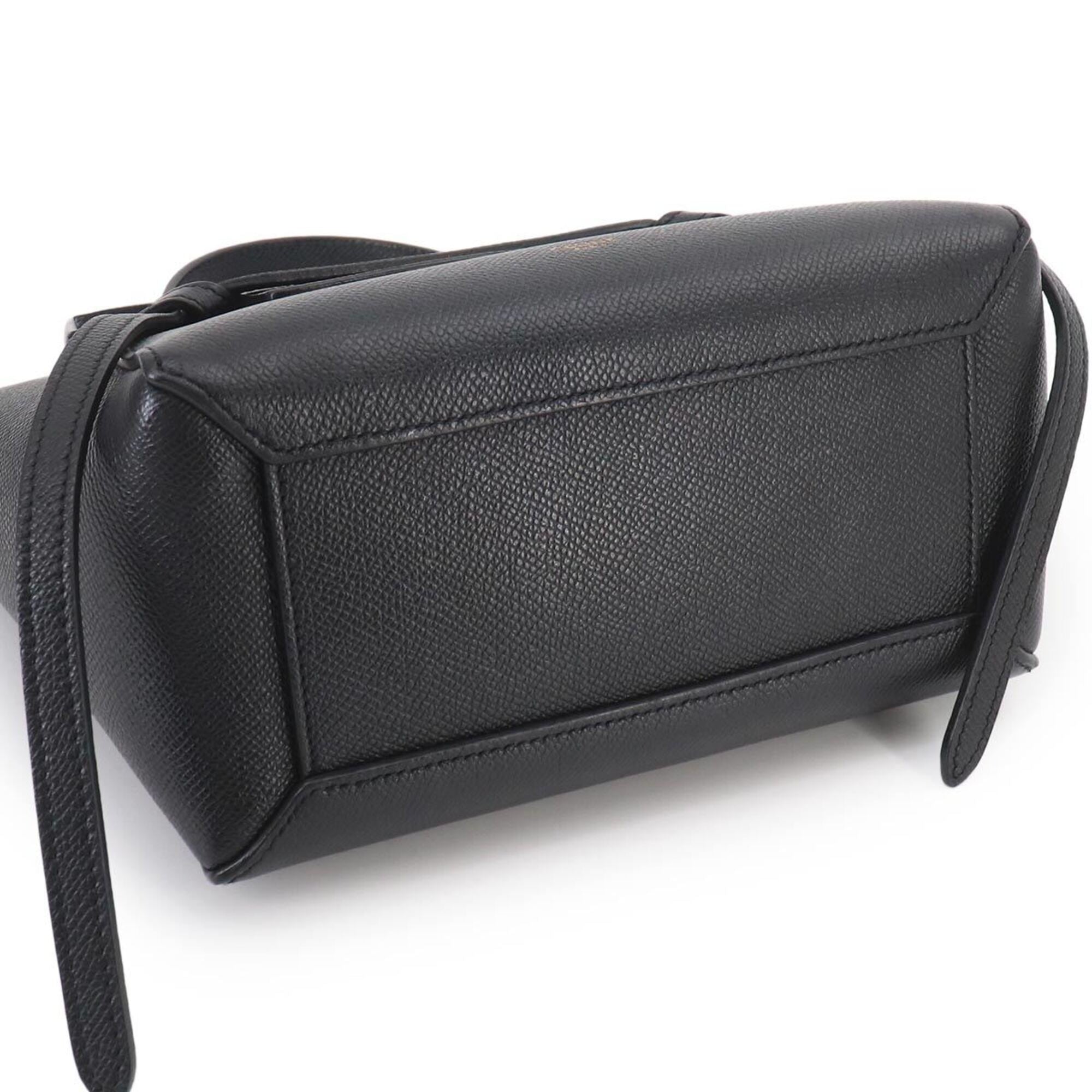 Celine Black Leather Fanny Pack Handbag (Pre-Owned)