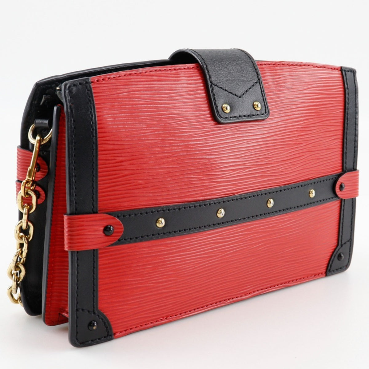 Louis Vuitton Epi Red Color Rouge Epi Leather Clutch Bag Shoulder Bag (Pre-Owned)