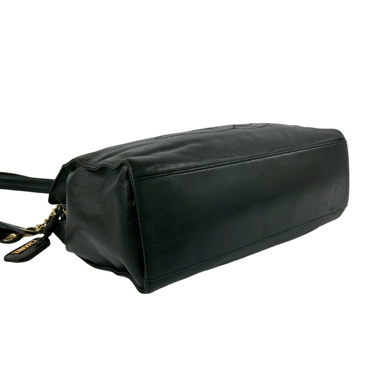 Chanel Black Leather Shoulder Bag Tote Bag (Pre-Owned)