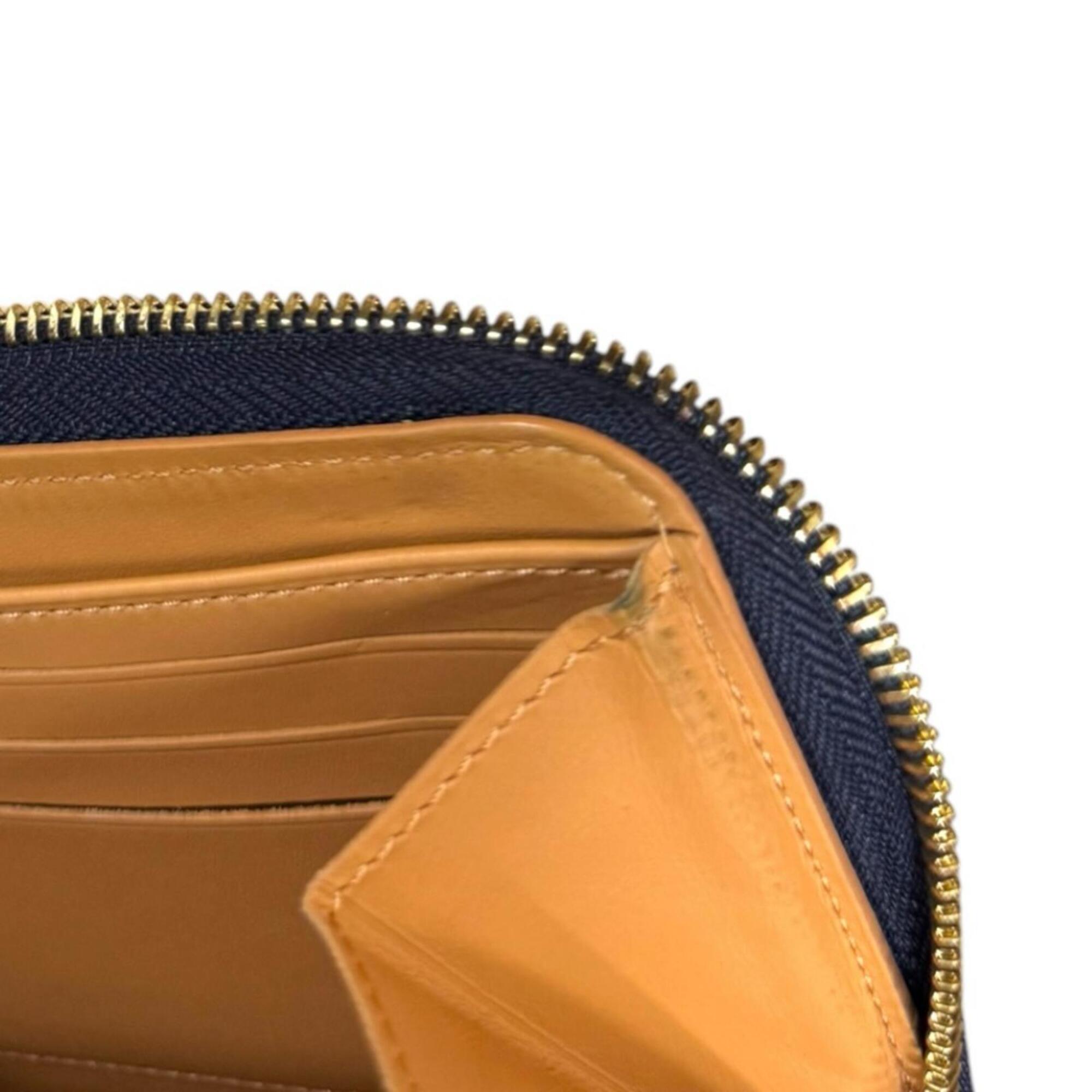 Louis Vuitton Navy Jacquard Canvas Long Wallet (Bi-Fold) (Pre-Owned)