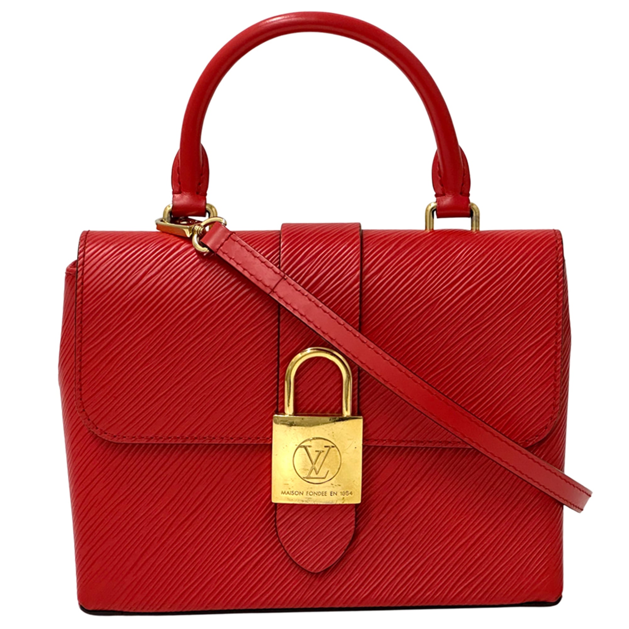 Louis Vuitton Coquelicots Red Color Epi Leather Handbag Shoulder Bag (Pre-Owned)