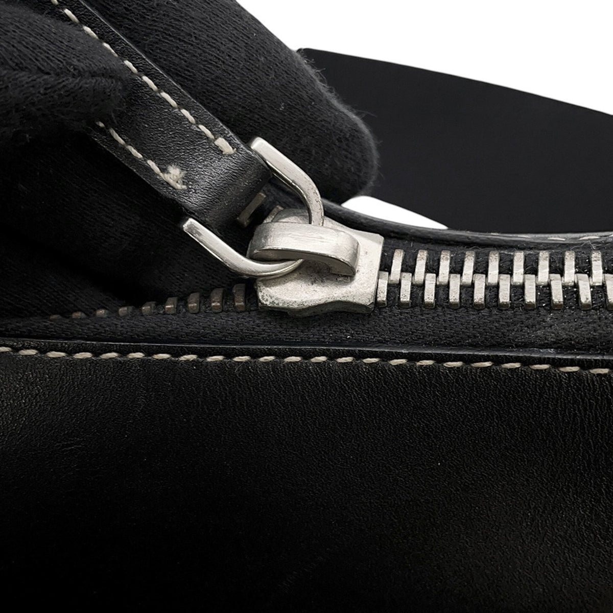 Prada Black Leather Handbag Shoulder Bag (Pre-Owned)