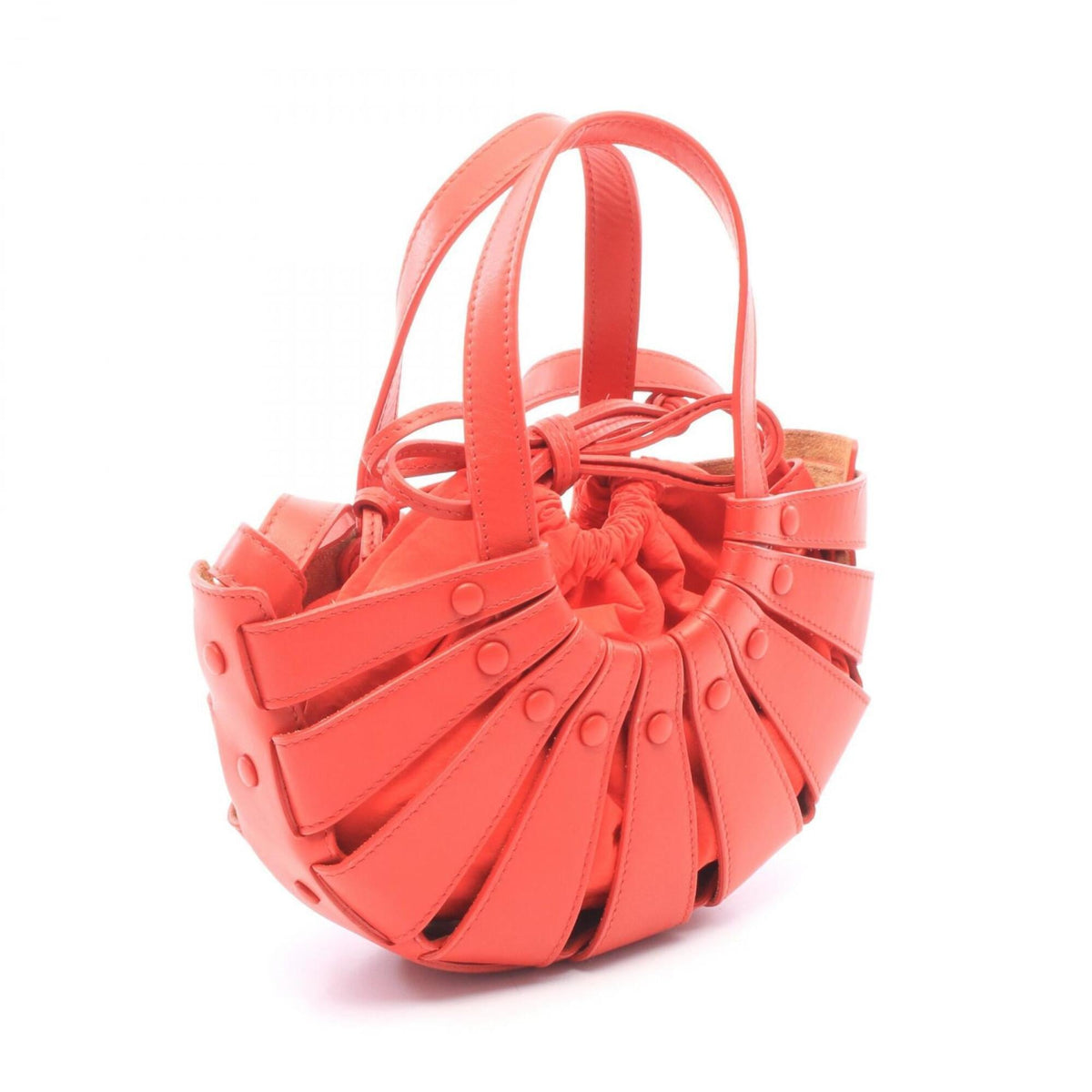 Bottega Veneta Red Color Leather Handbag (Pre-Owned)