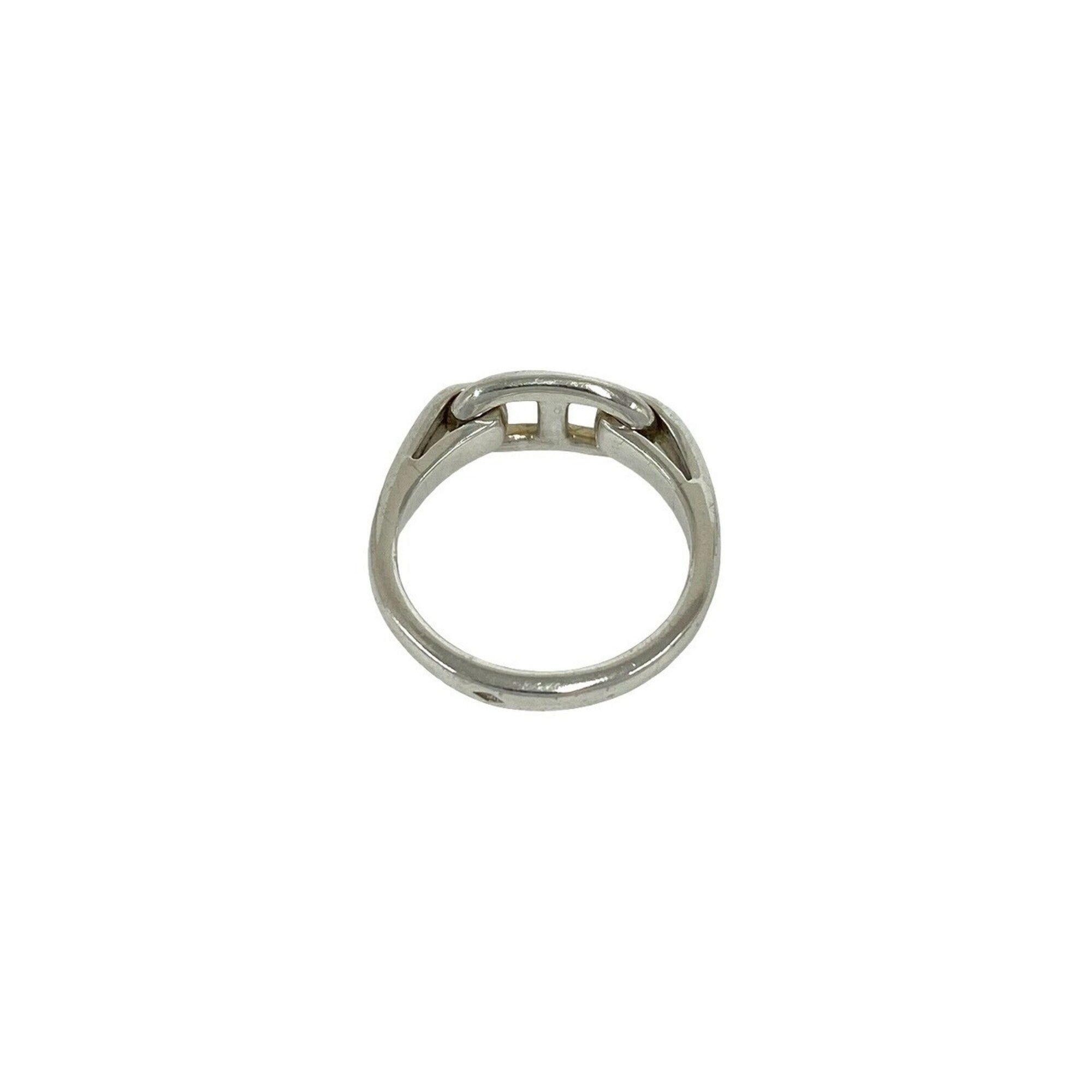 Hermes Silver Silver 925 Band Ring (Pre-Owned)