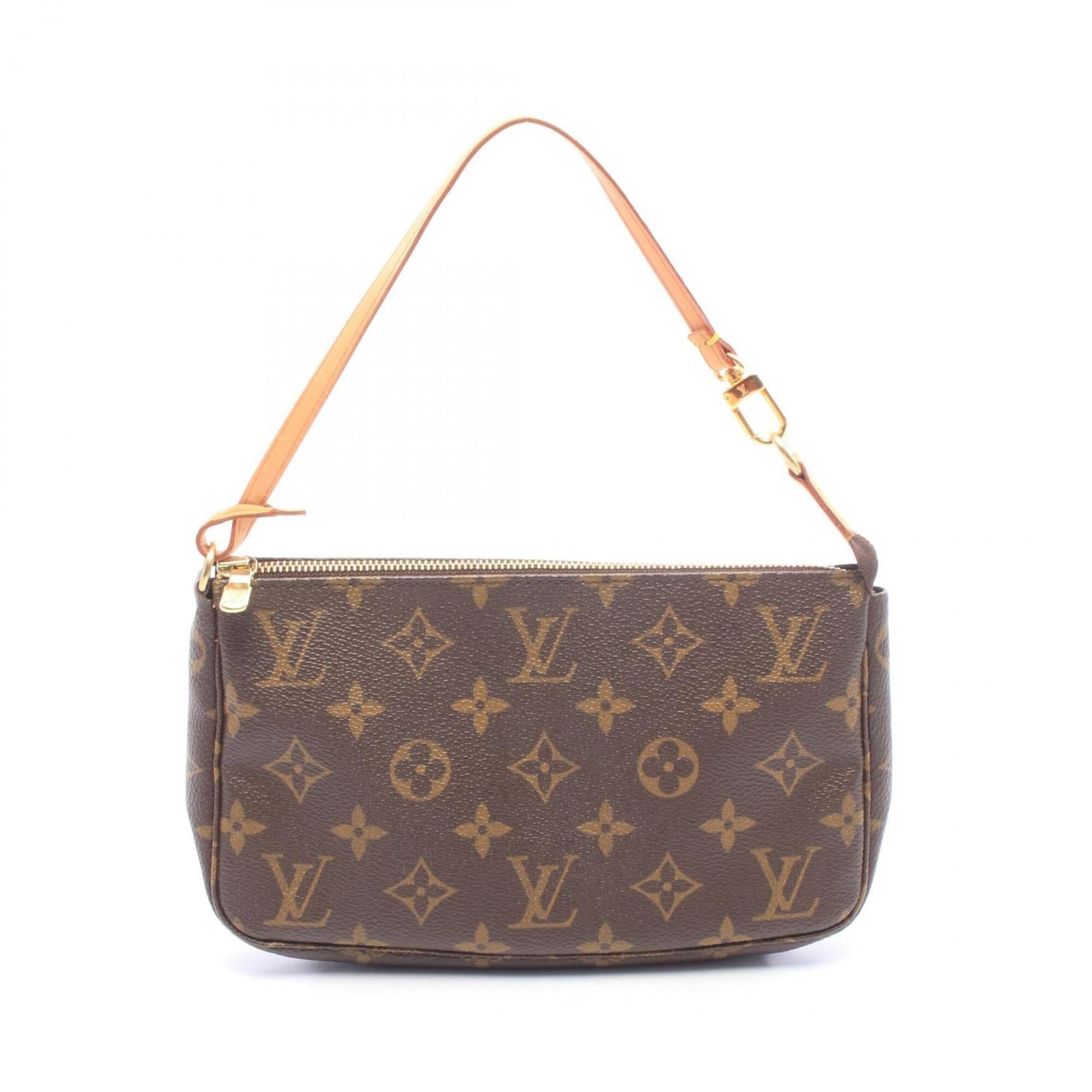 Louis Vuitton Brown Pvc Coated Canvas Leather Handbag (Pre-Owned)