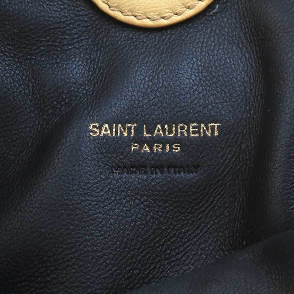 Saint Laurent Cream Yellow Leather Shoulder Bag (Pre-Owned)