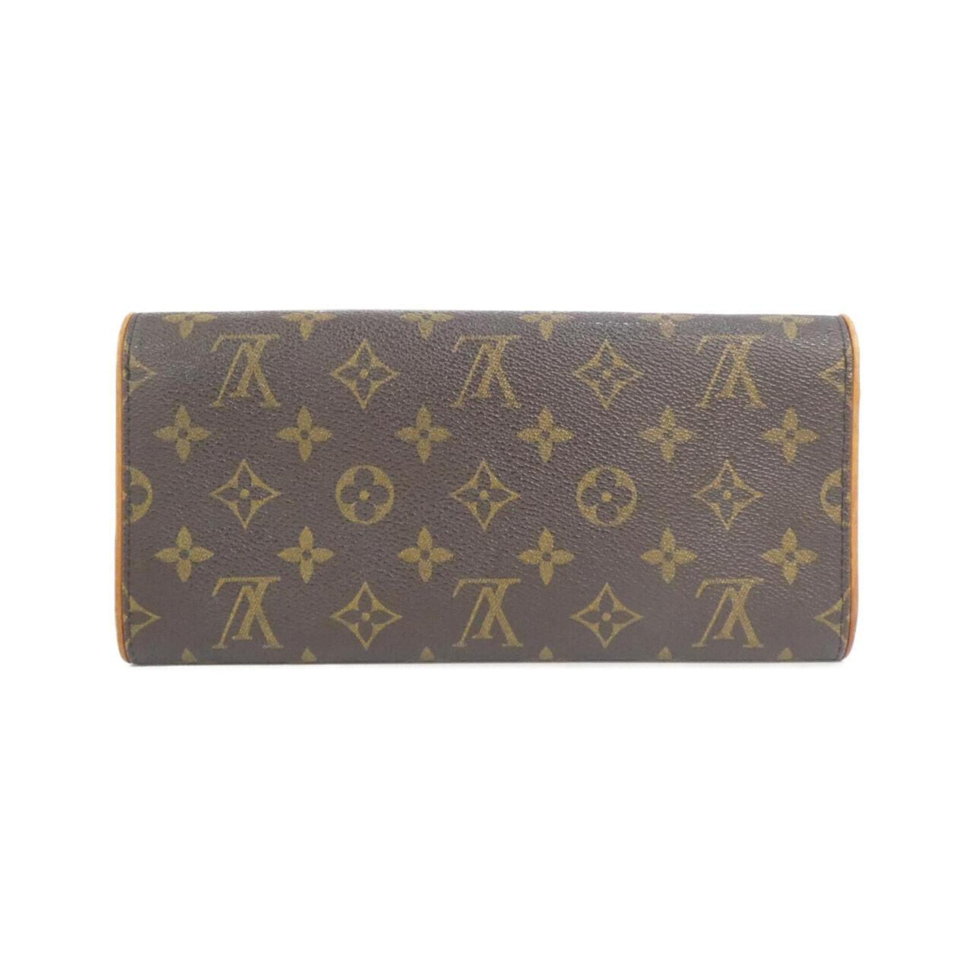 Louis Vuitton Marron Coated Canvas Pochette Shoulder Bag (Pre-Owned)