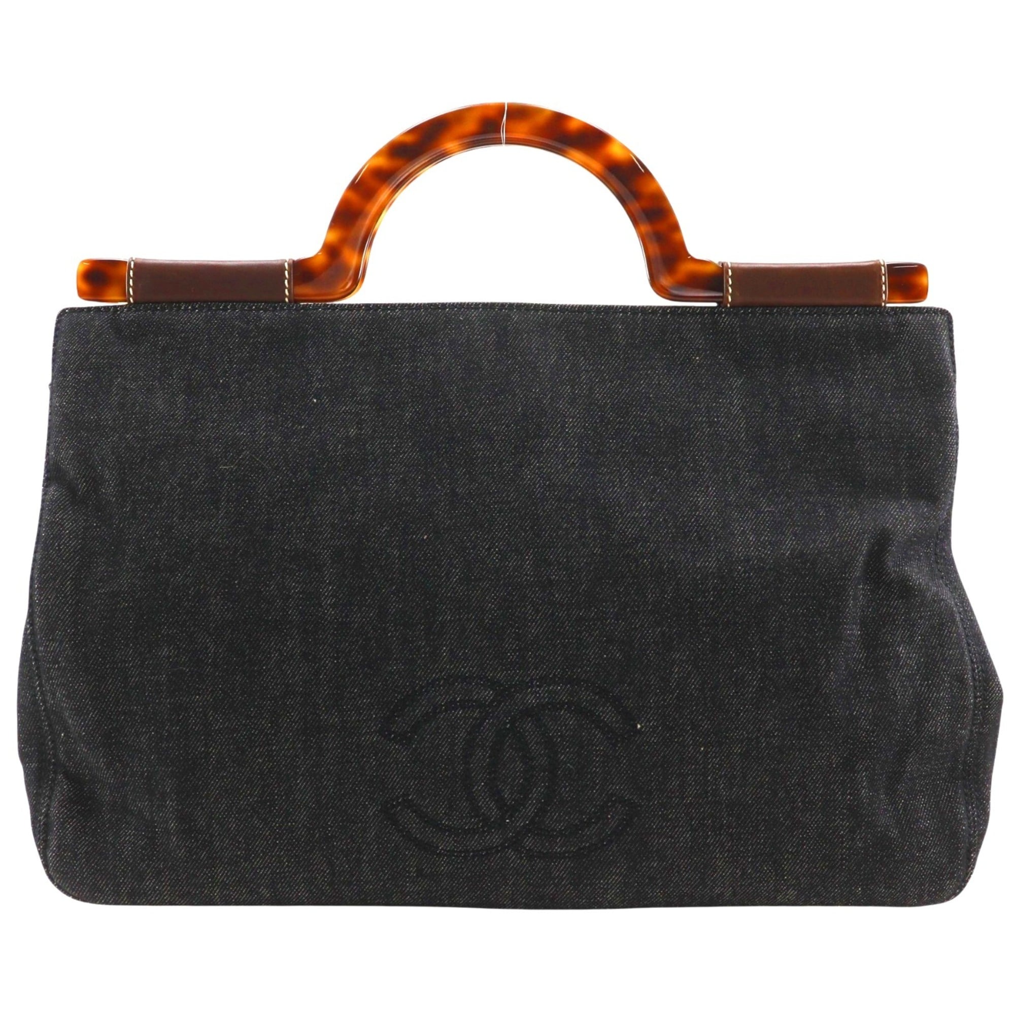 Chanel Denim Blue Denim Handbag (Pre-Owned)