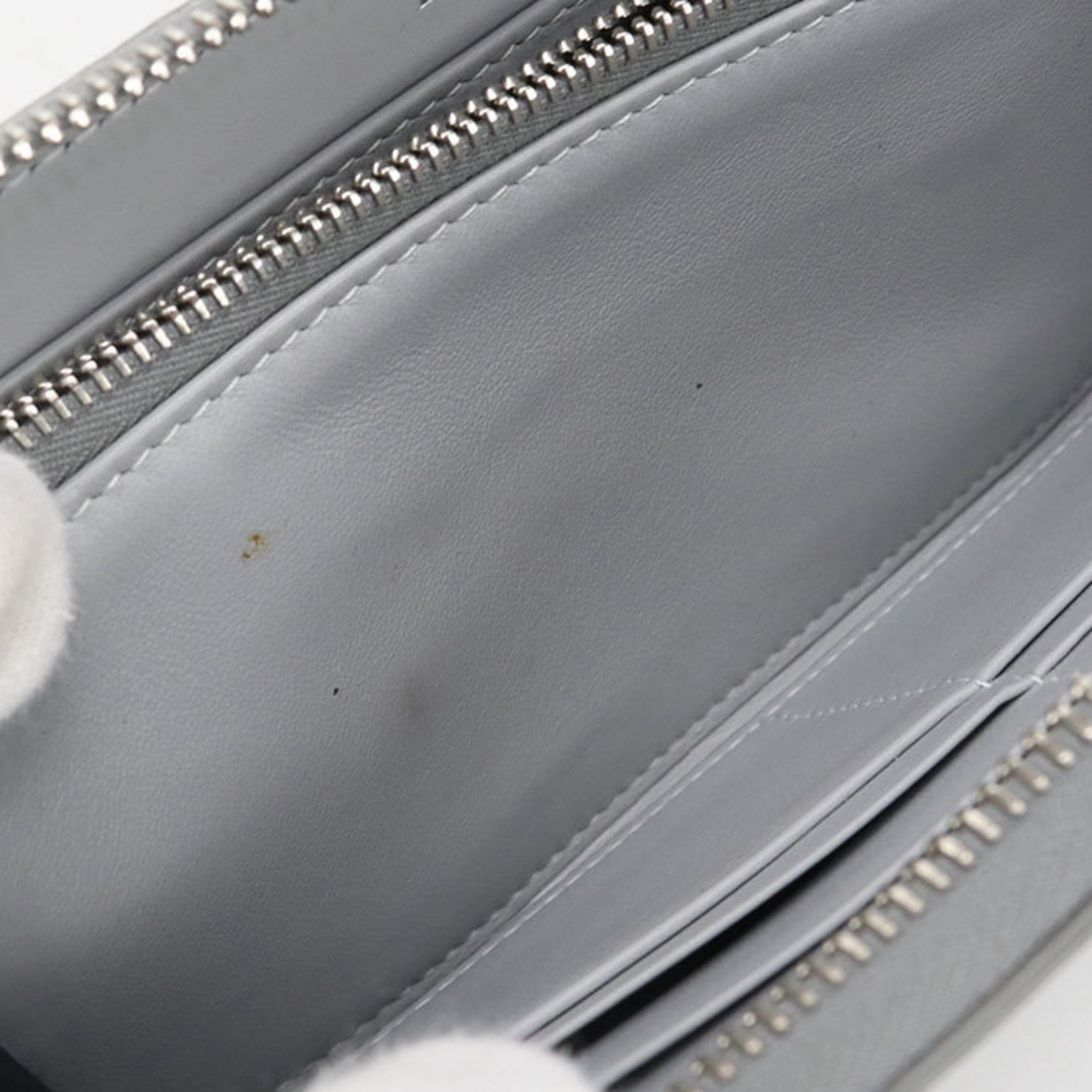 Christian Dior Gray Pvc Long Wallet (Bi-Fold) (Pre-Owned)