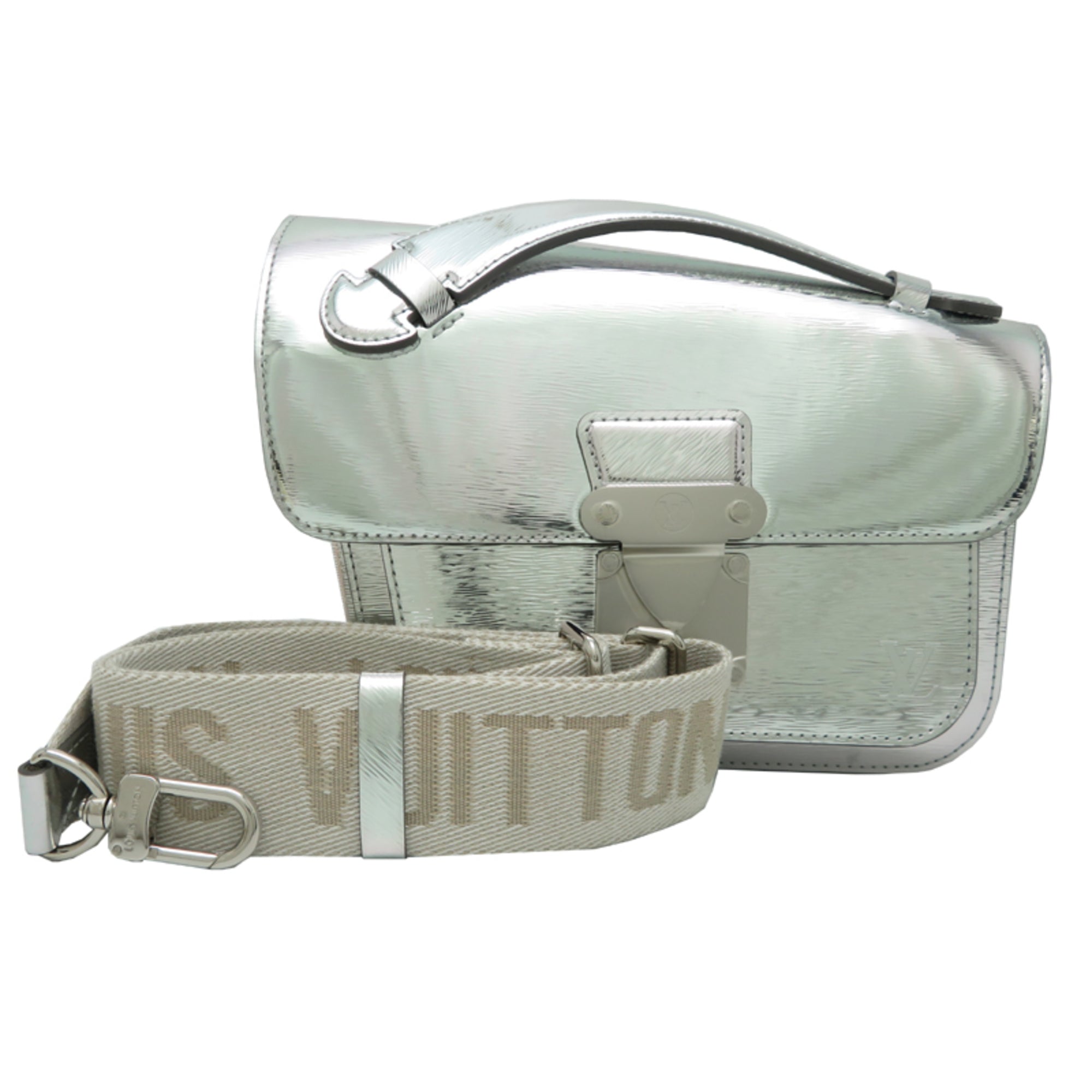 Louis Vuitton Silver Metal Handbag (Pre-Owned)