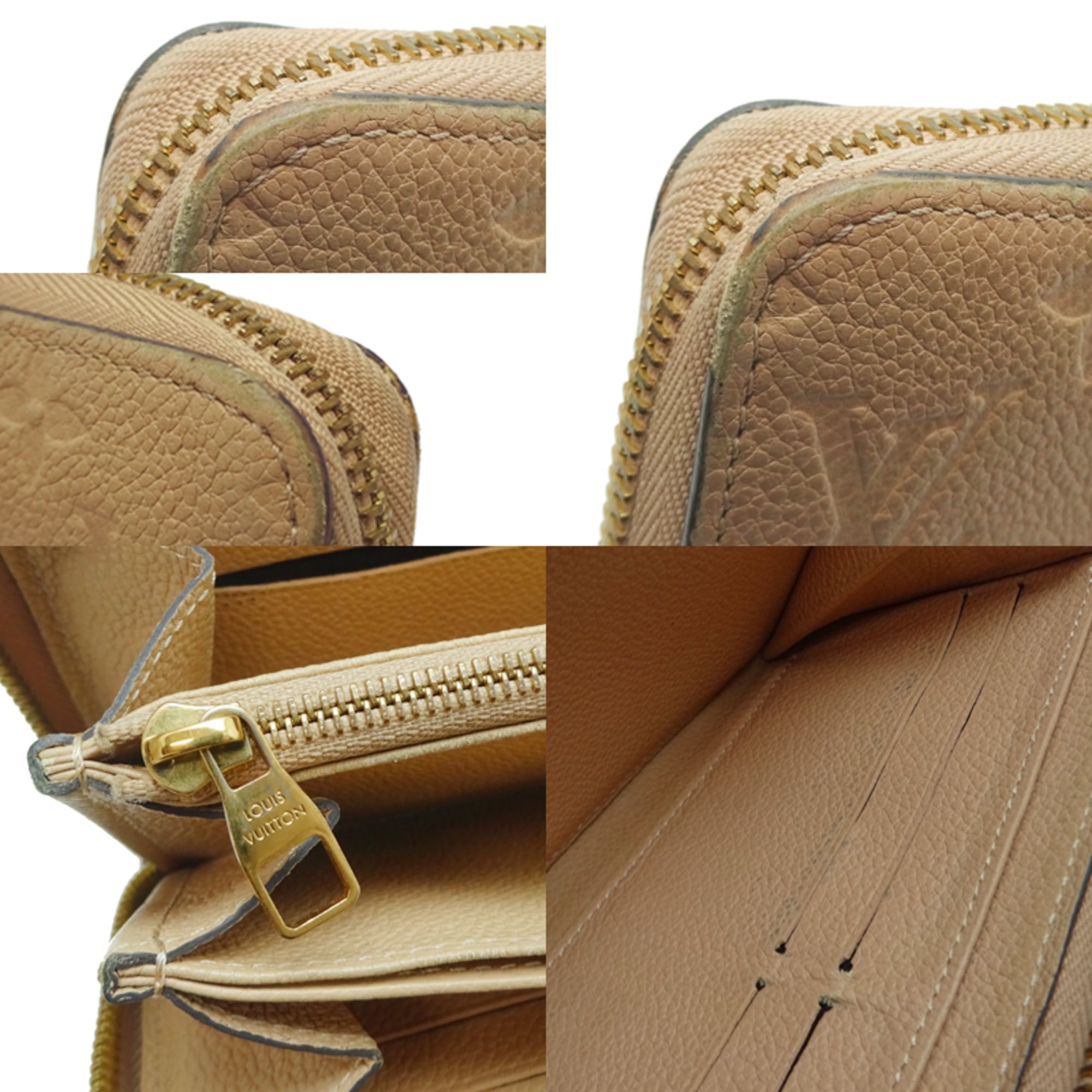 Louis Vuitton Beige Monogram Empreinte Long Wallet (Bi-Fold) (Pre-Owned)