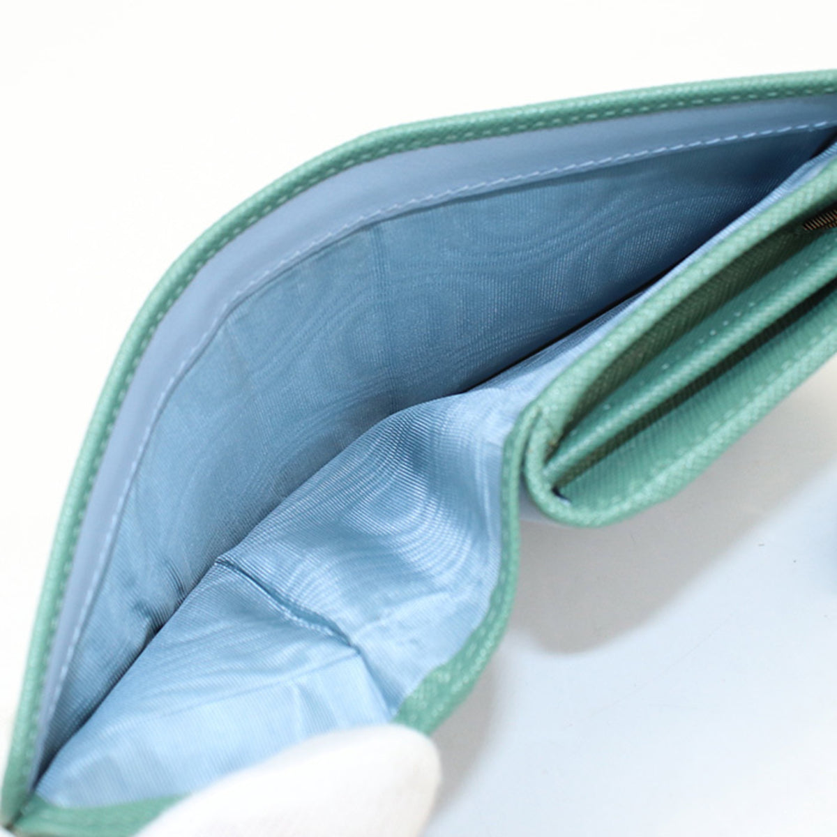 Prada Green Leather Wallet (Bi-Fold) (Pre-Owned)