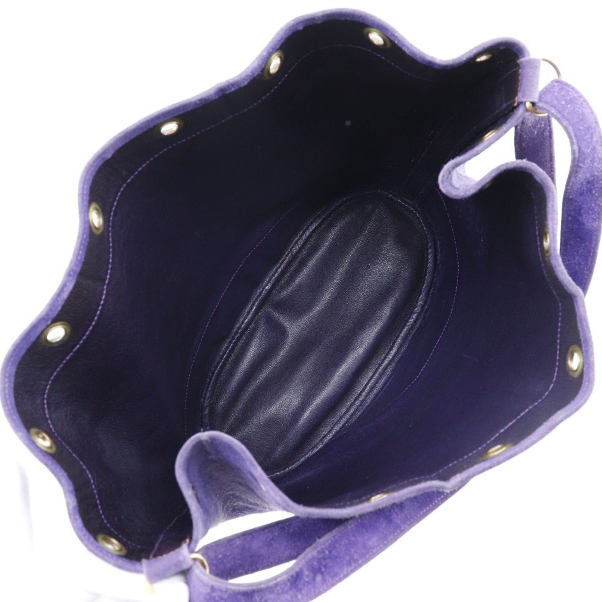 Hermes Purple Suede Shoulder Bag (Pre-Owned)