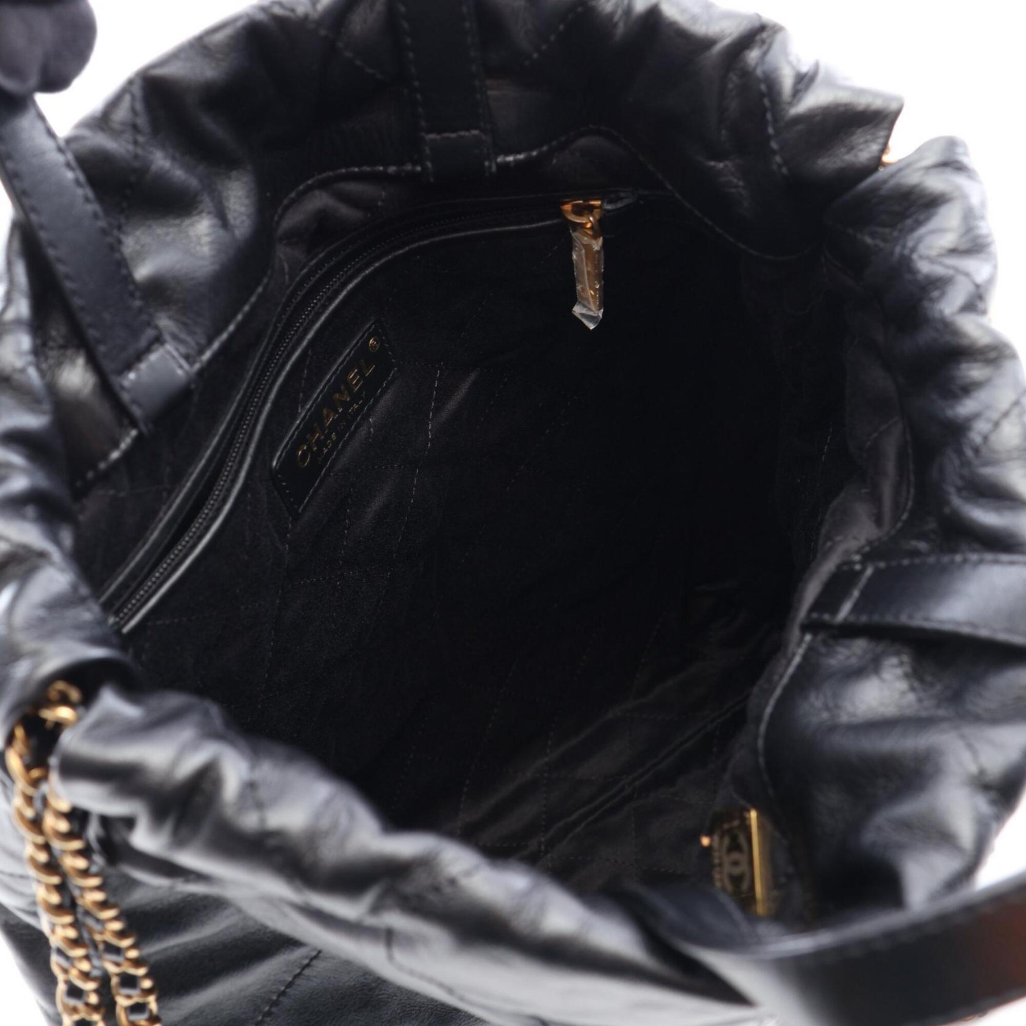 Chanel Black Leather Backpack (Pre-Owned)