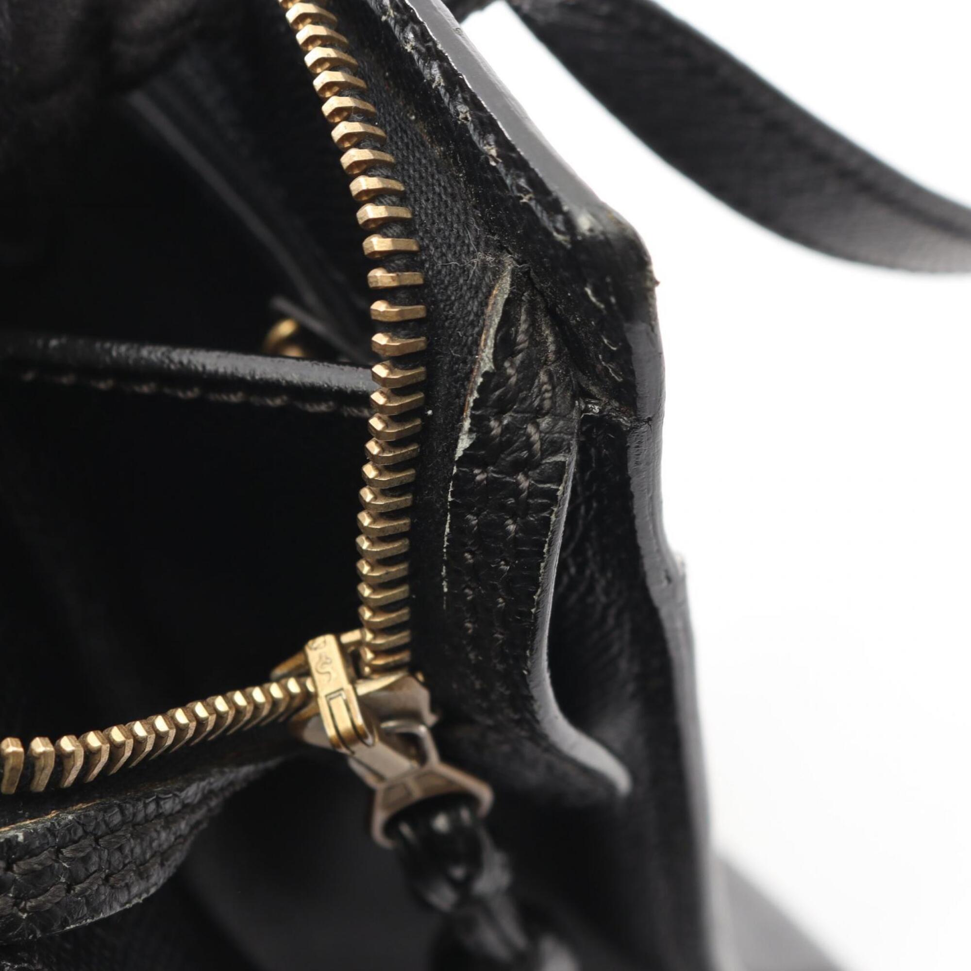 Chanel Black Grained Calfskin Handbag Tote Bag (Pre-Owned)