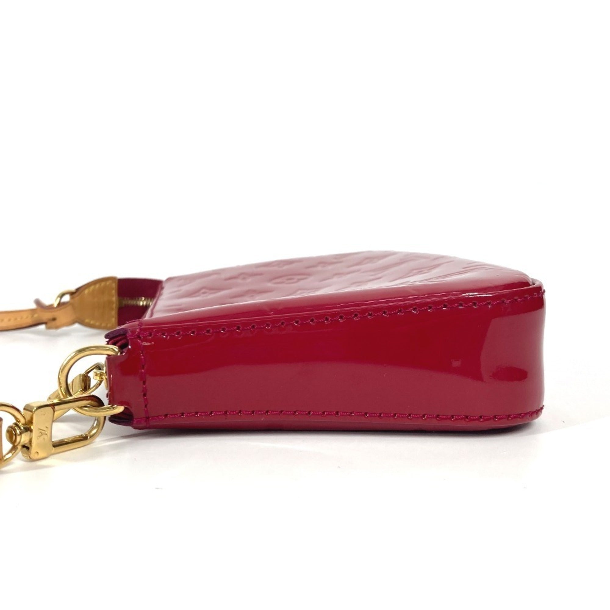 Louis Vuitton Indian Rose Pink Monogram Vernis Handbag Pochette Shoulder Bag (Pre-Owned)
