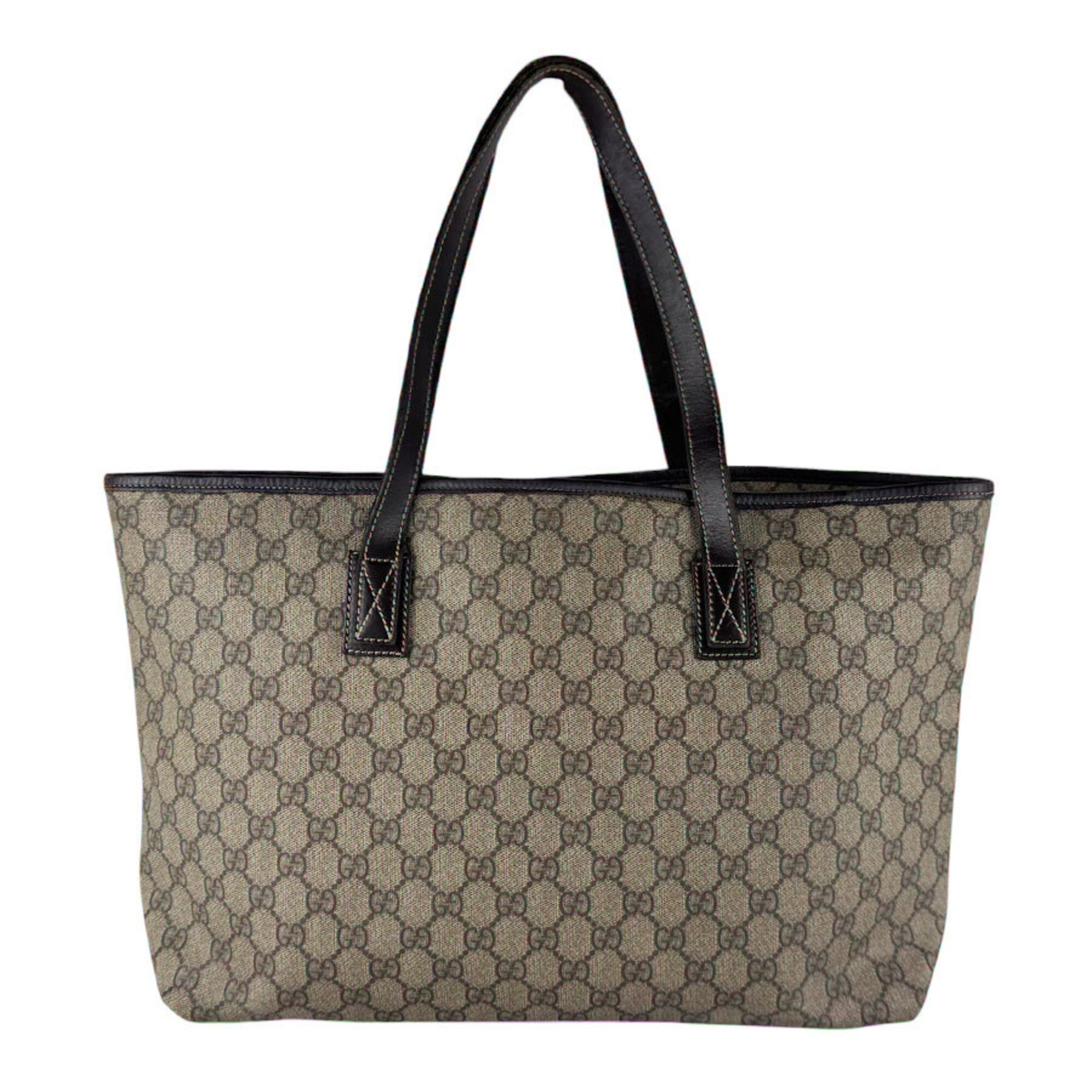 Gucci Brown Gg Supreme Canvas Tote Bag (Pre-Owned)
