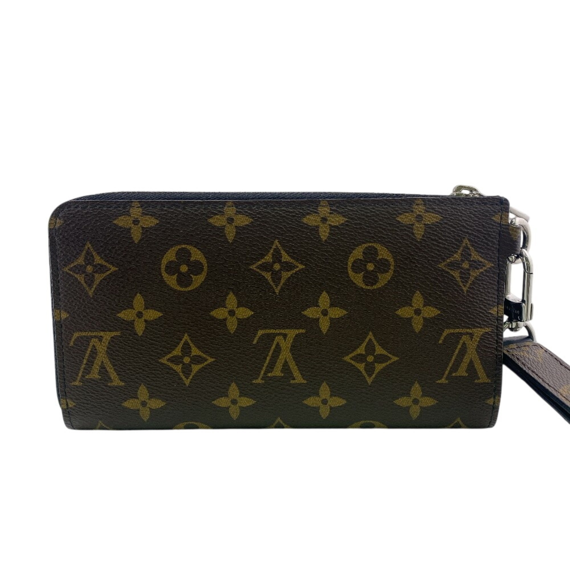 Louis Vuitton Brown Monogram Canvas Leather Long Wallet (Bi-Fold) (Pre-Owned)