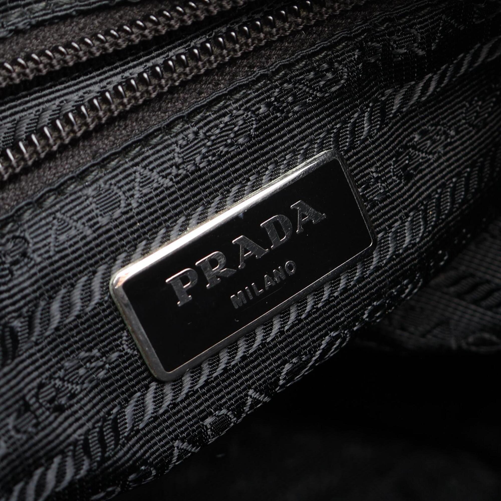 Prada Black Nylon Leather Shoulder Bag (Pre-Owned)