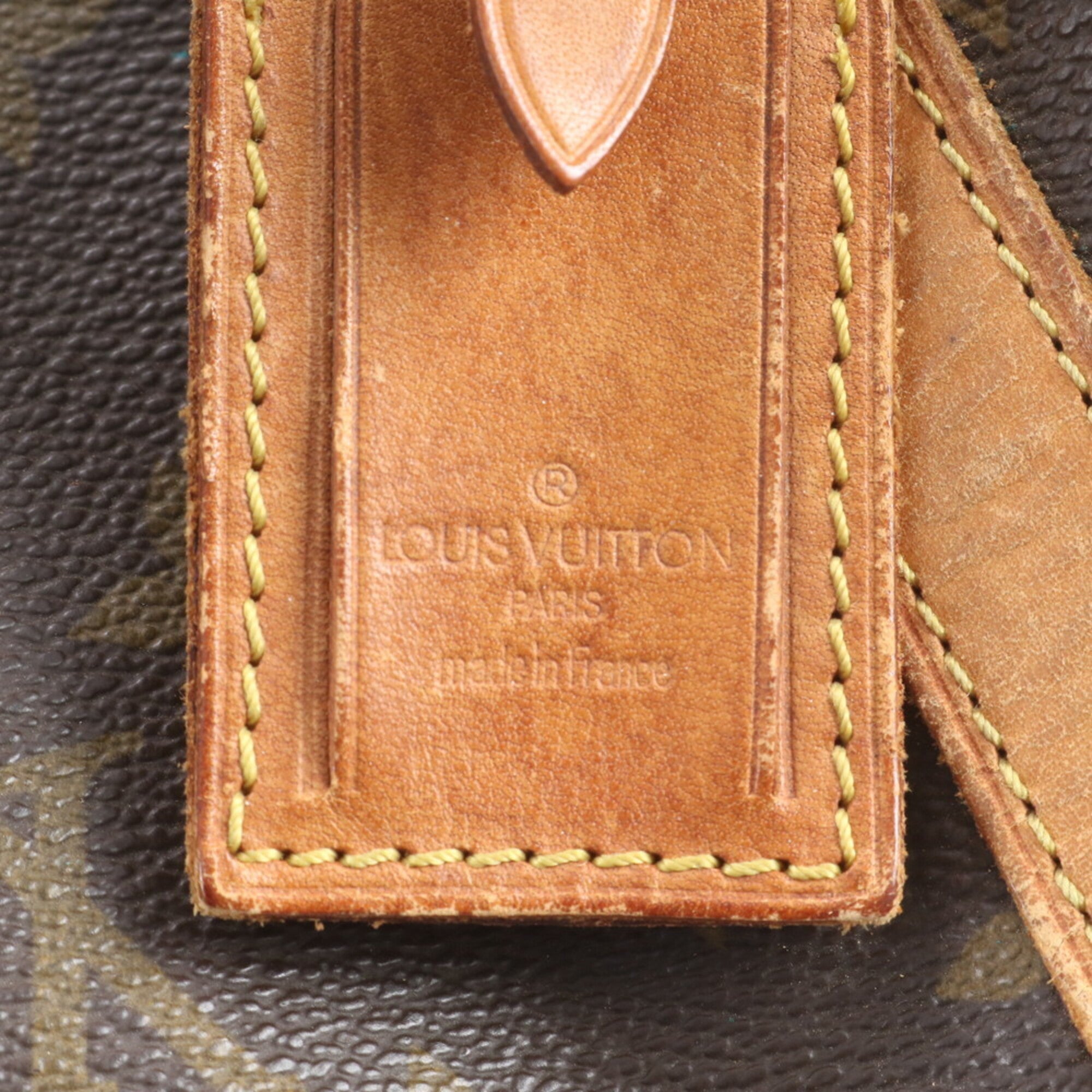 Louis Vuitton Brown Leather Coated Canvas Boston Bag Tote Bag (Pre-Owned)