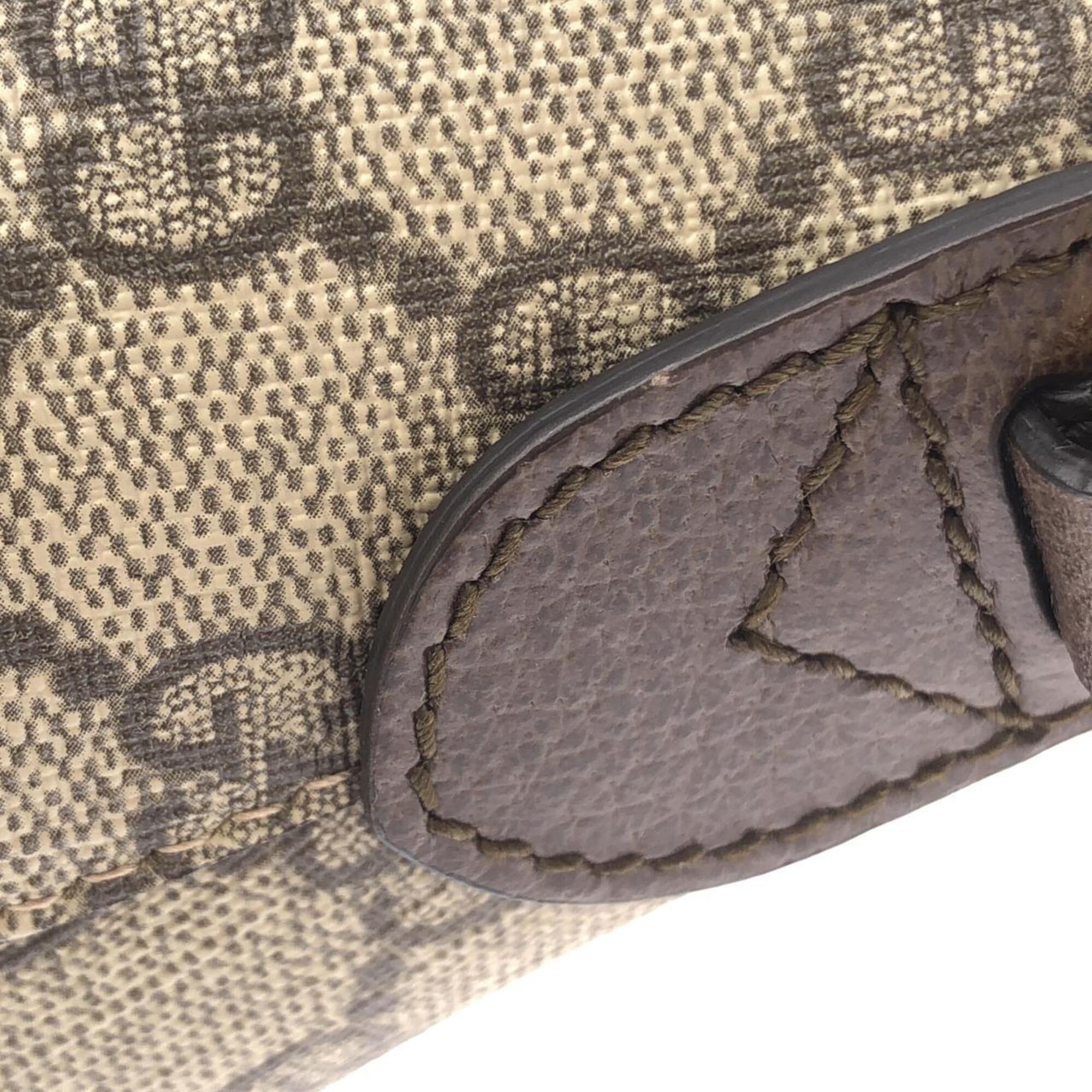 Gucci Ophidia Beige Brown Gg Supreme Leather Shoulder Bag (Pre-Owned)