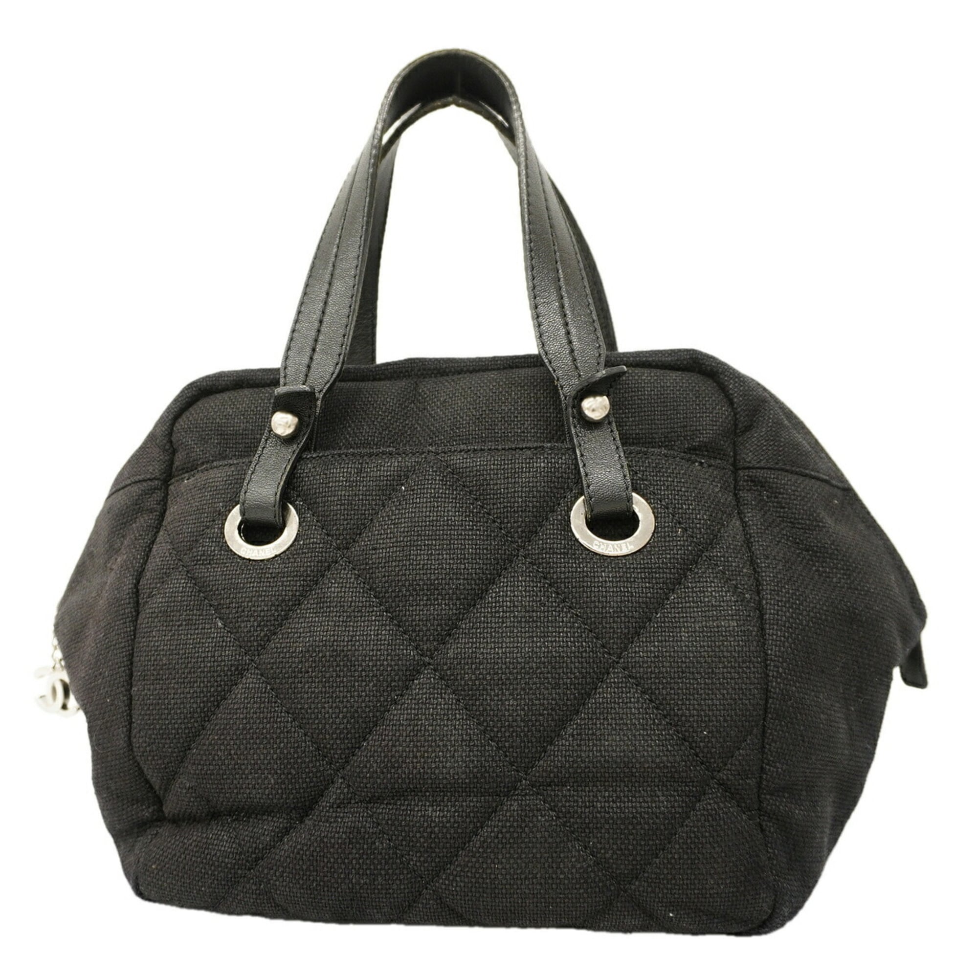 Chanel Black Tweed Tote Bag (Pre-Owned)