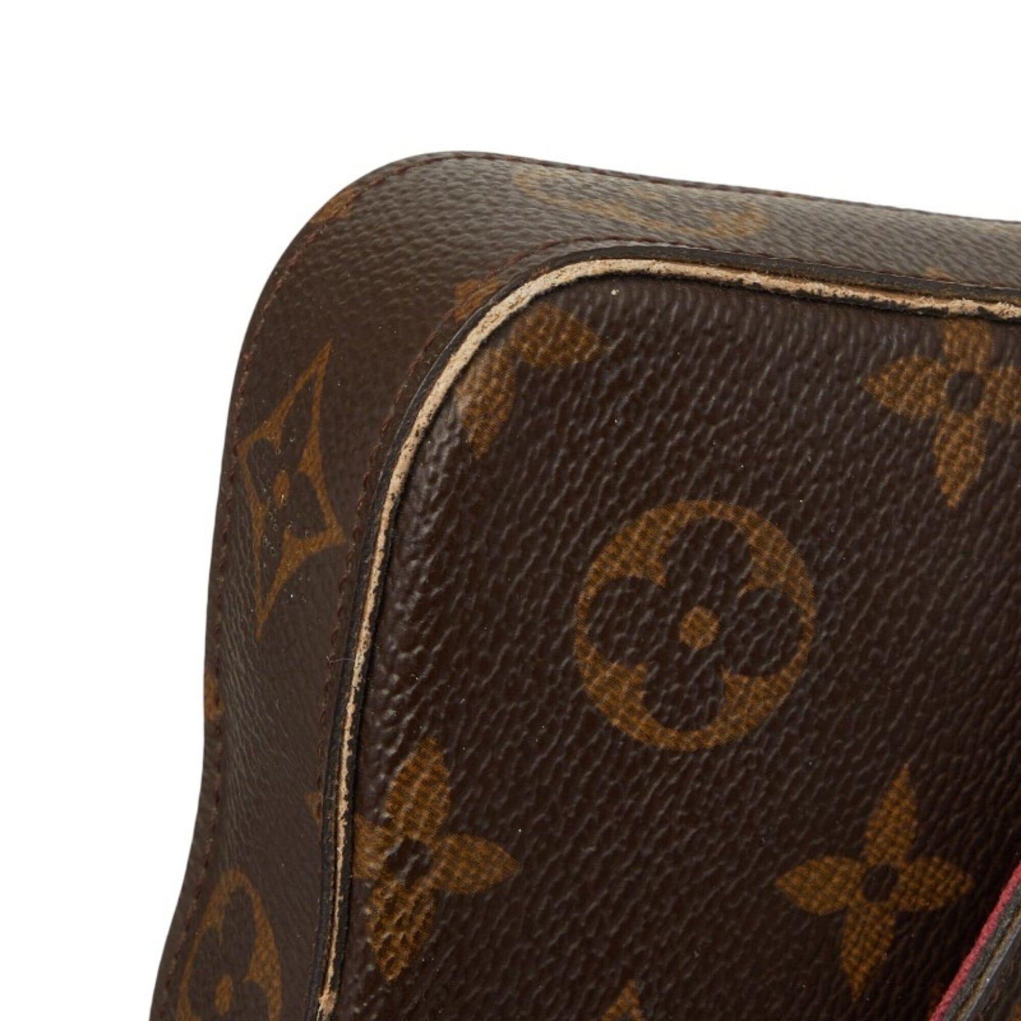 Louis Vuitton Brown Fuchsia Monogram Monogram Pochette Shoulder Bag (Pre-Owned)