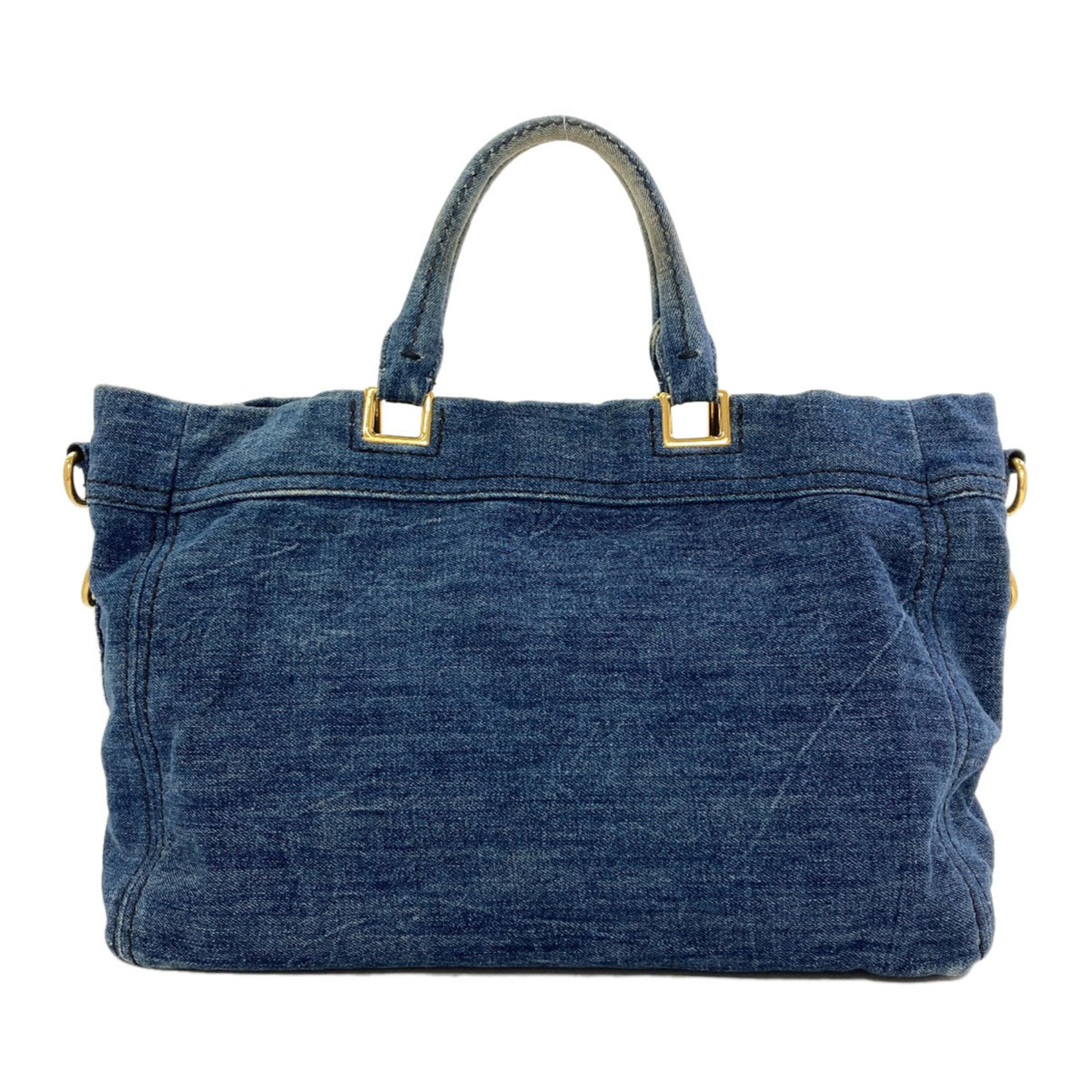 Prada Blue Denim Tote Bag (Pre-Owned)