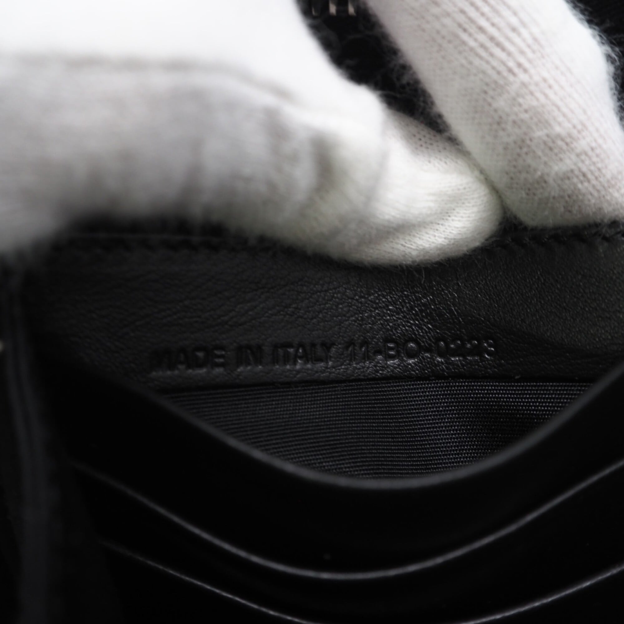 Christian Dior Black Gray Coated Canvas Leather Shoulder Bag (Pre-Owned)