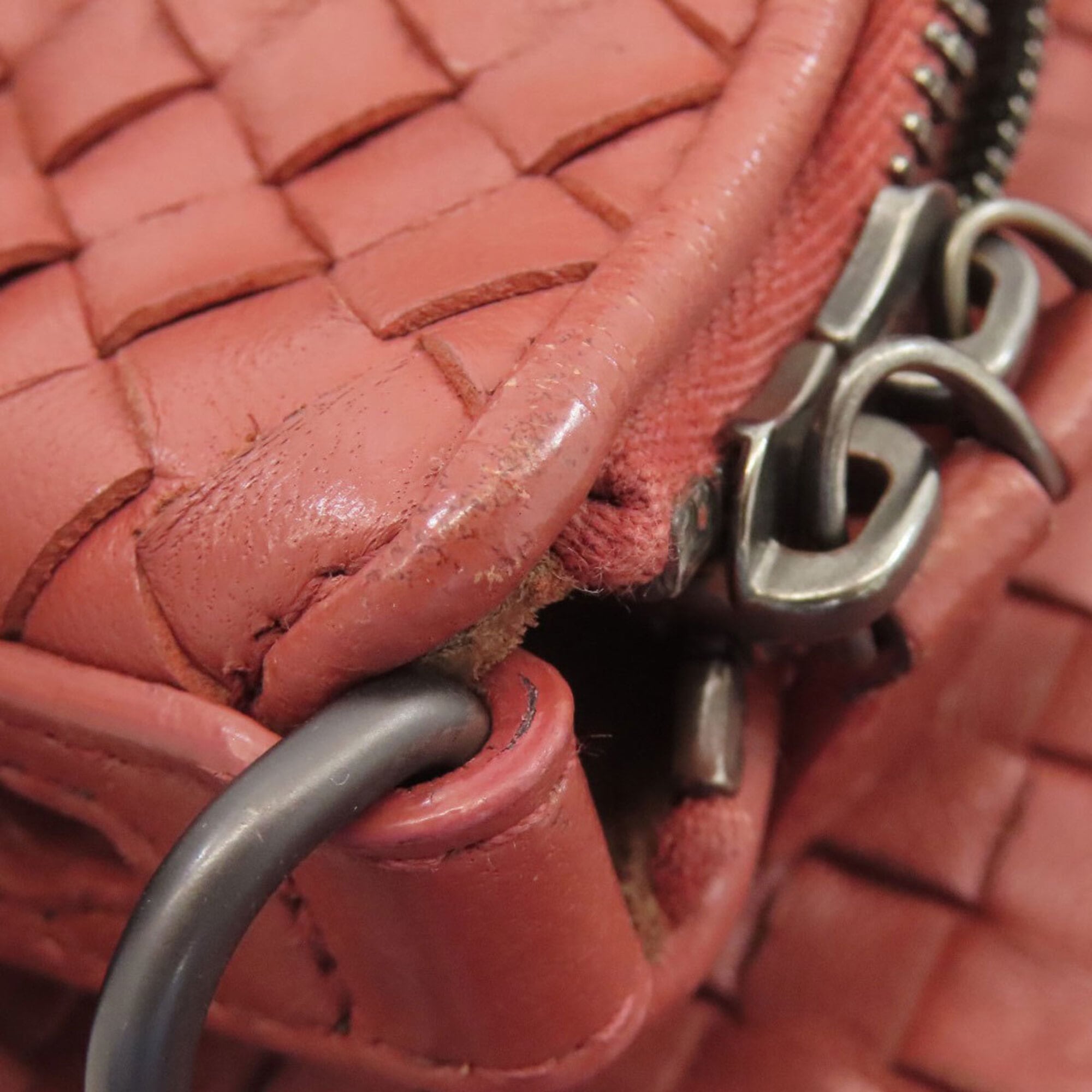 Bottega Veneta Brown Pink Leather Handbag (Pre-Owned)