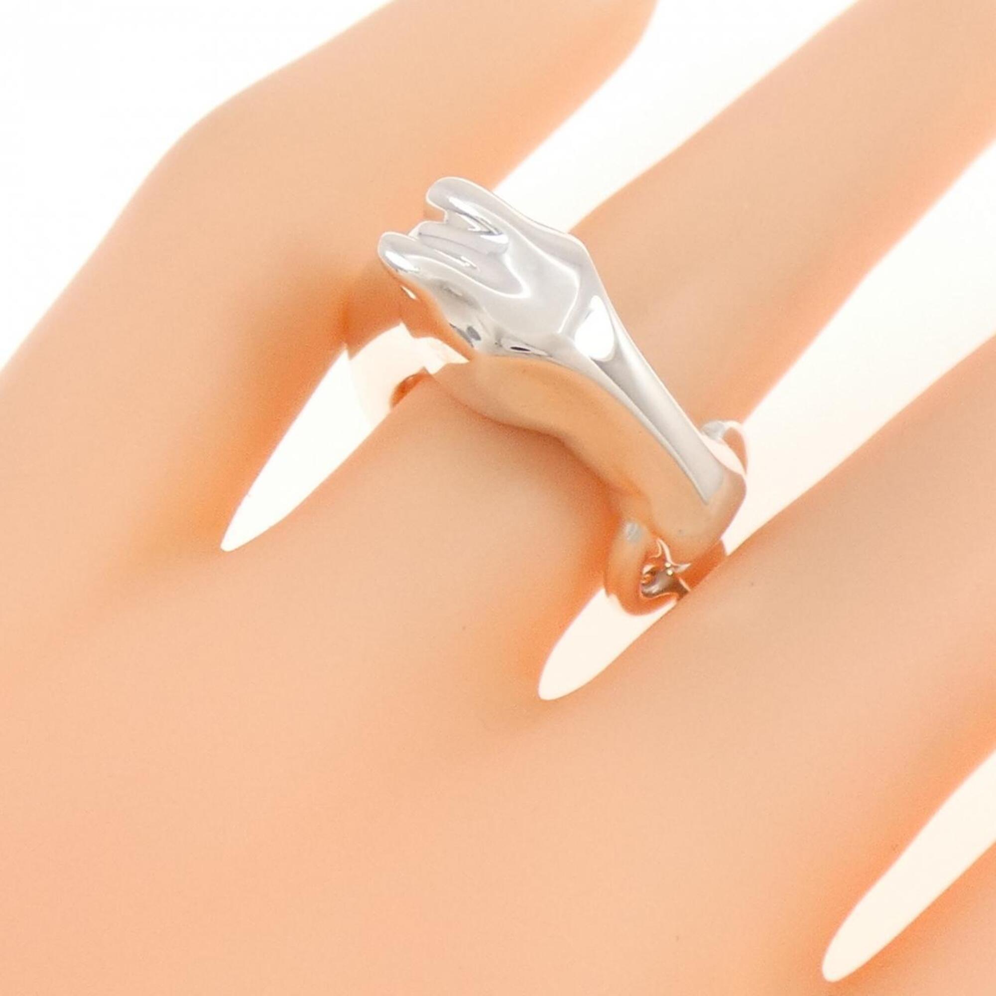 Hermes Silver 925 Band Ring (Pre-Owned)