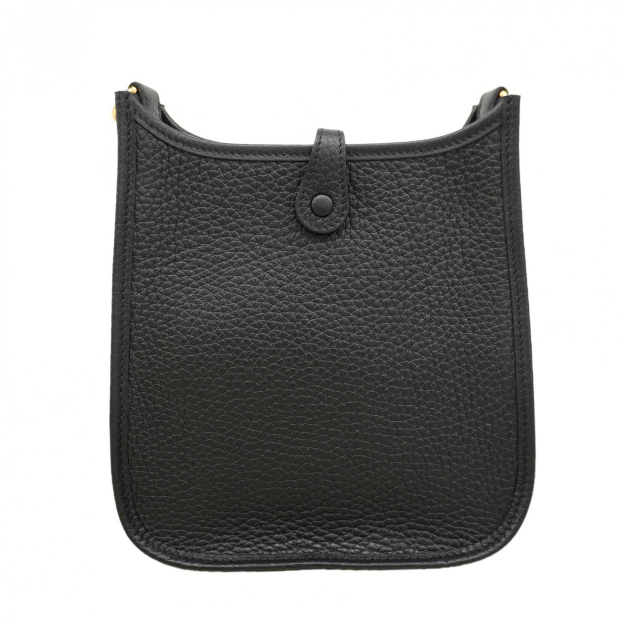 Hermes Black Taurillon Clemence Leather Shoulder Bag (Pre-Owned)