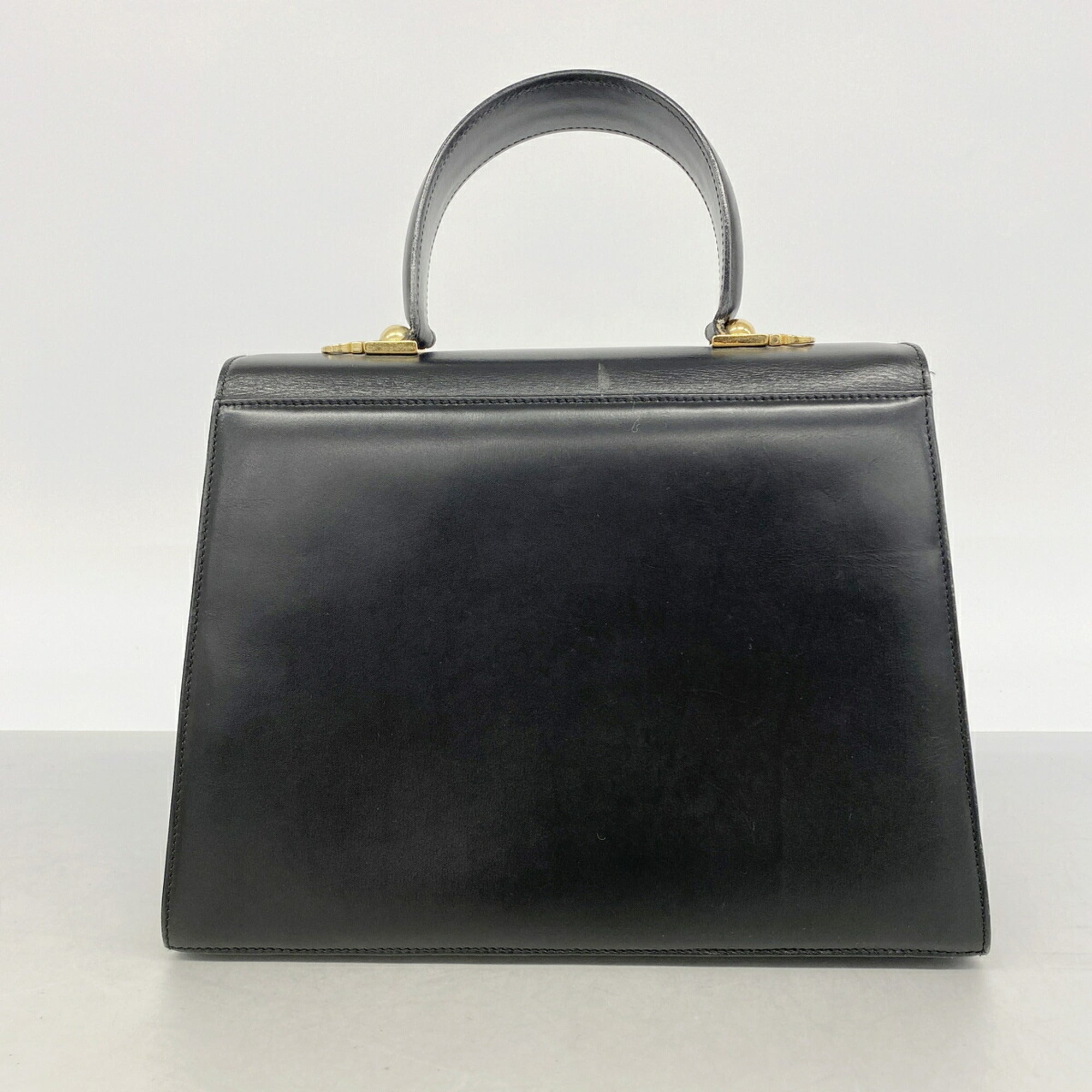 Salvatore Ferragamo Black Leather Handbag (Pre-Owned)