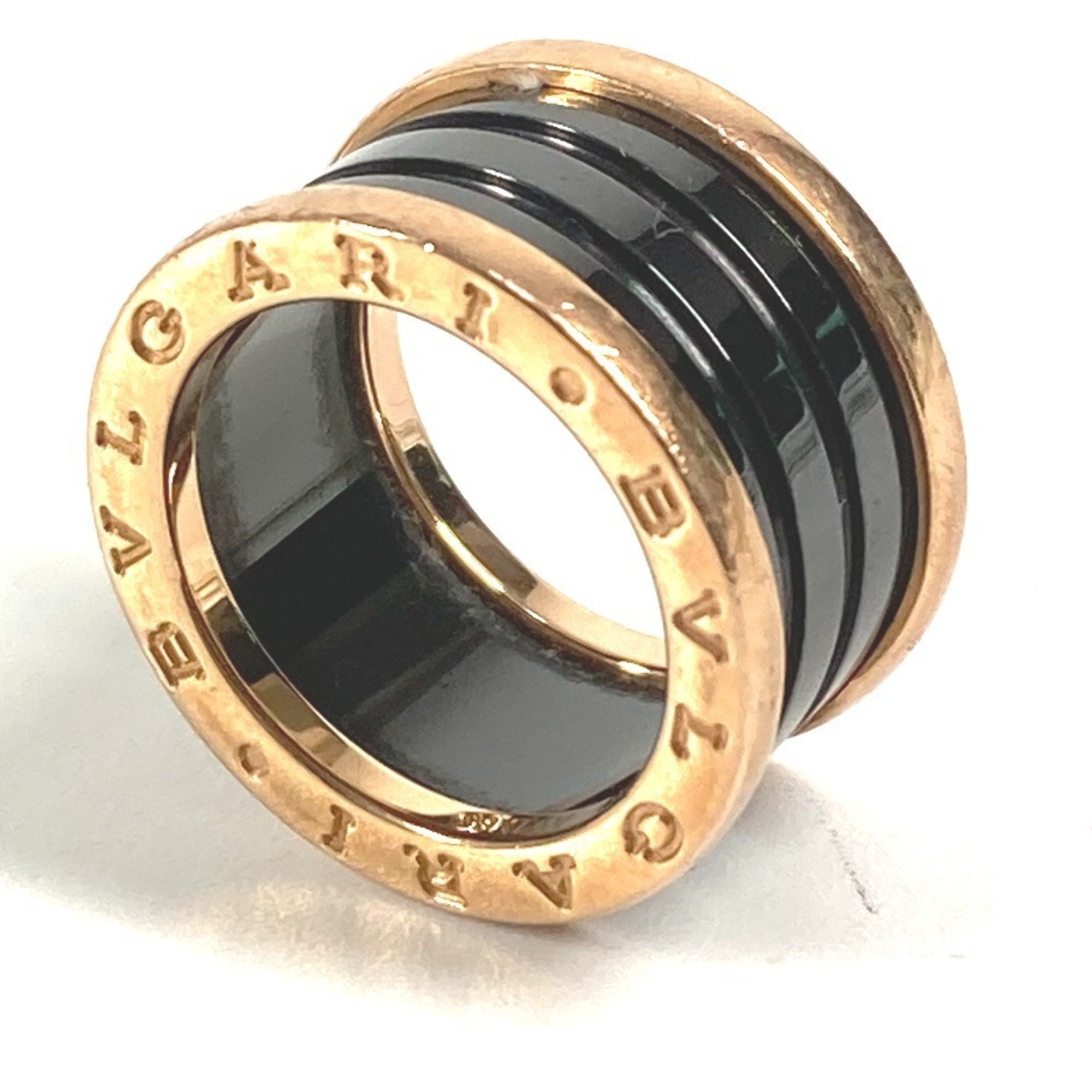 Bvlgari B.Zero1 Black Pink Ceramic Band Ring (Pre-Owned)
