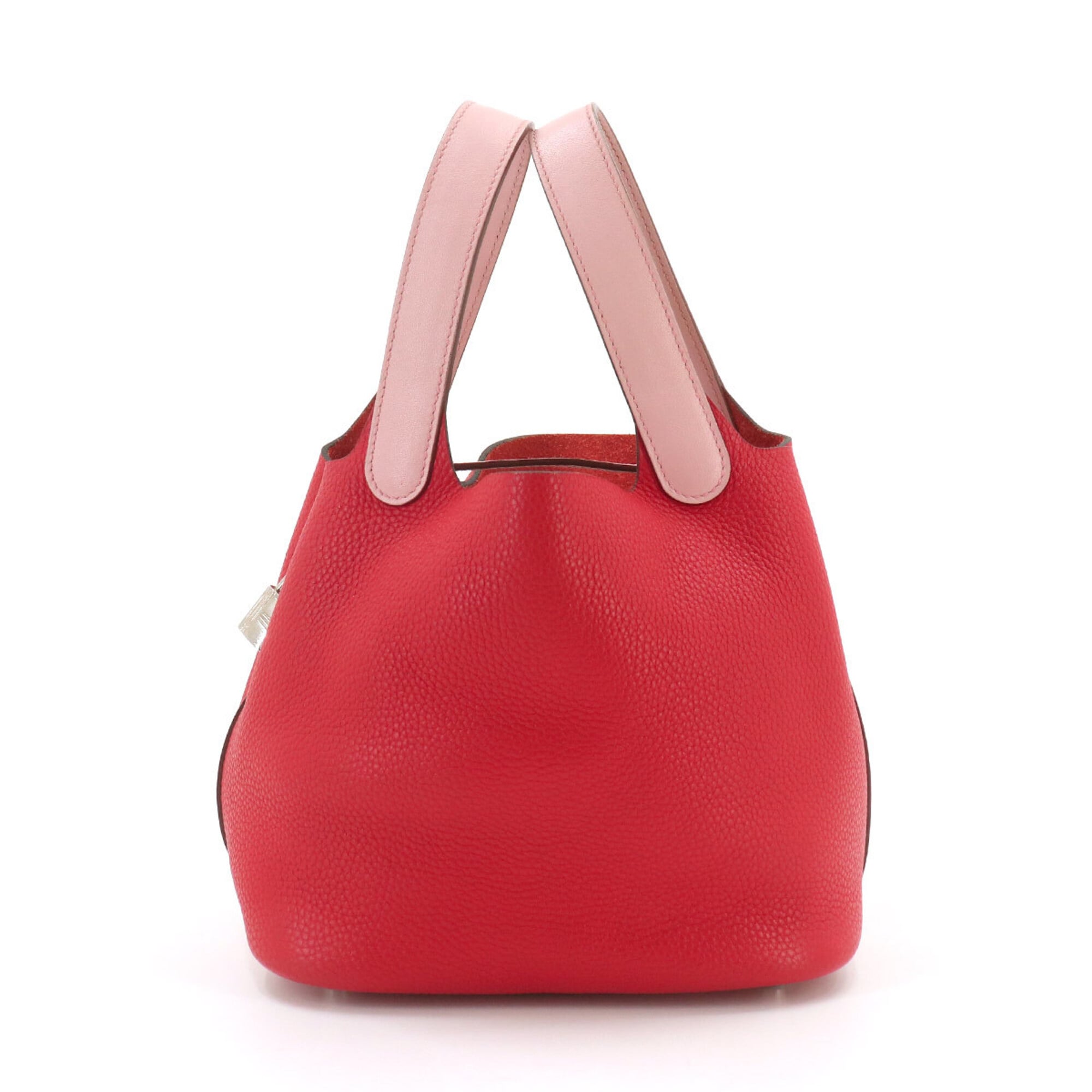 Piko Red Color Leather Handbag (Pre-Owned)