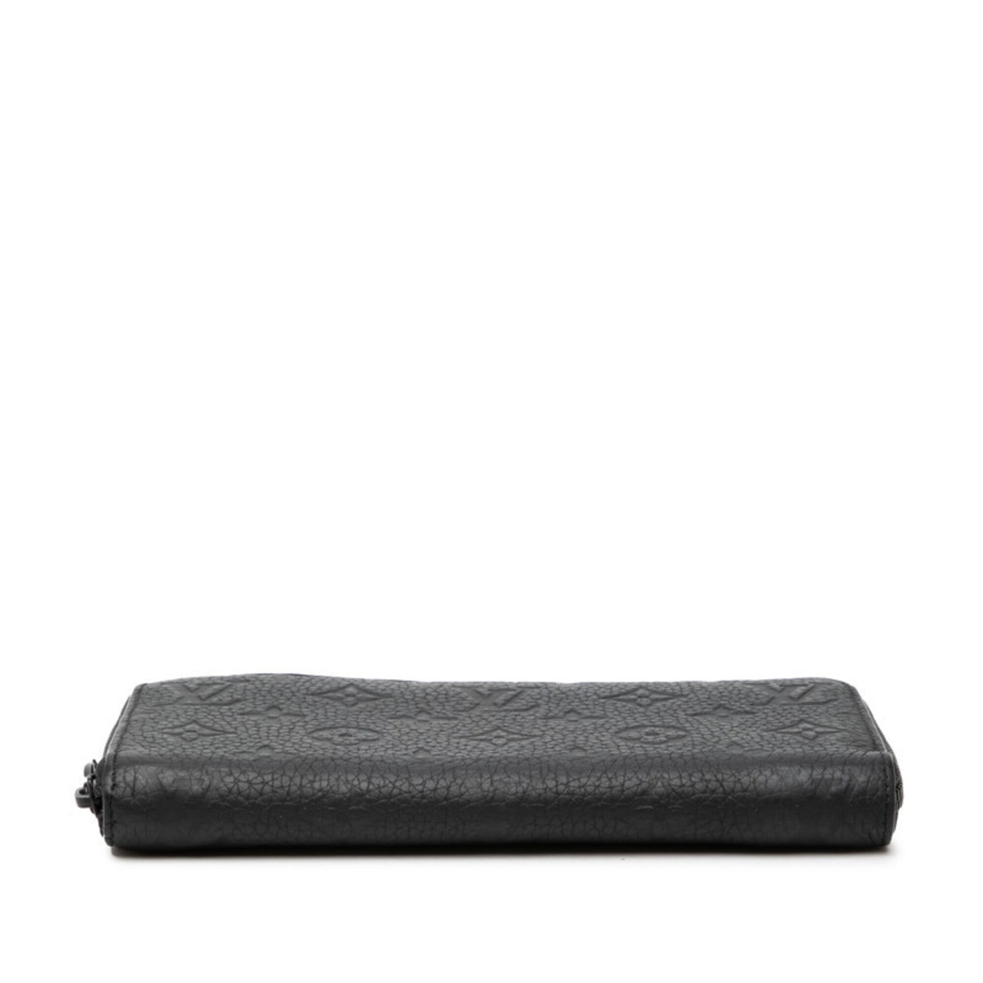 Louis Vuitton Black Leather Long Wallet (Bi-Fold) (Pre-Owned)