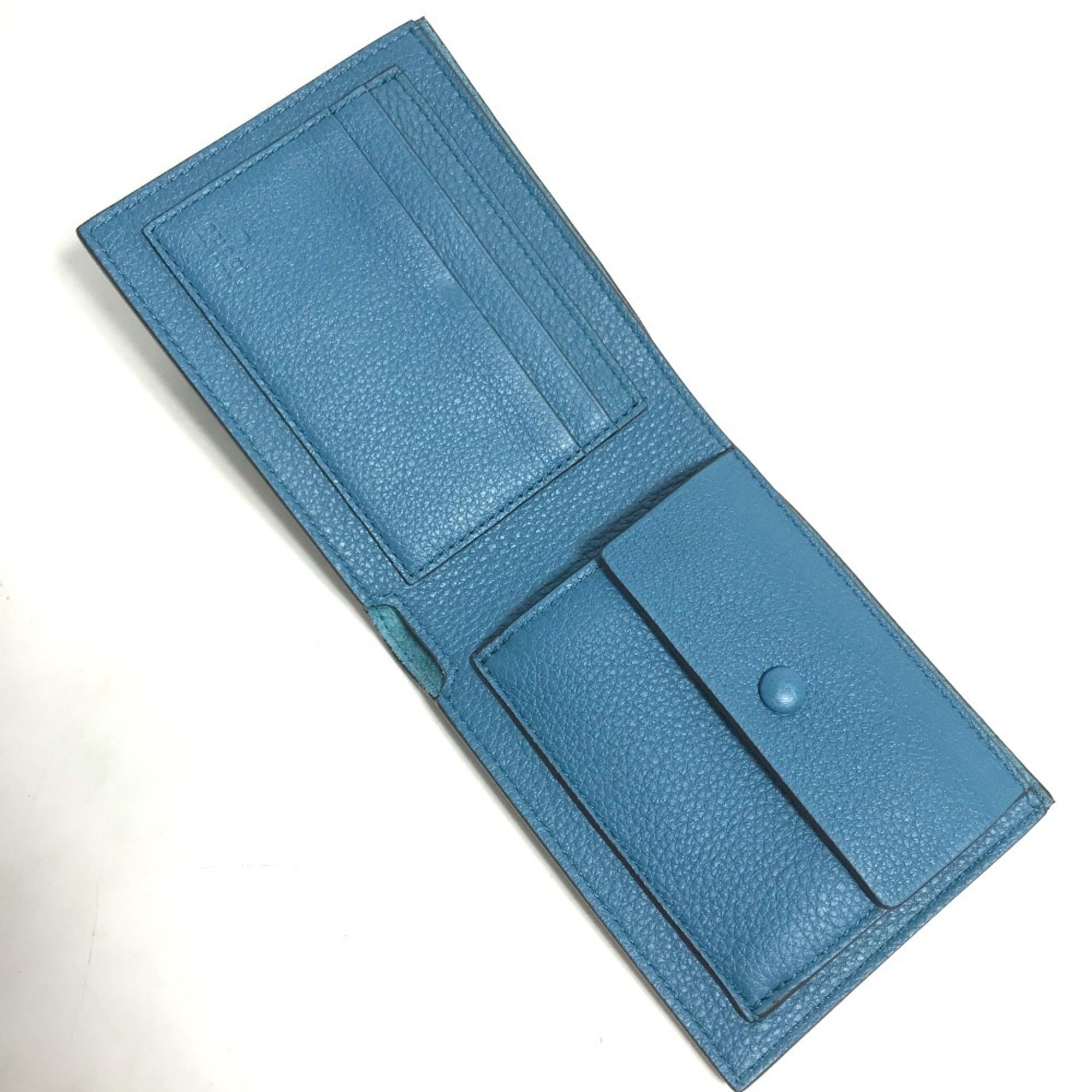 Gucci Blue Leather Wallet (Bi-Fold) (Pre-Owned)