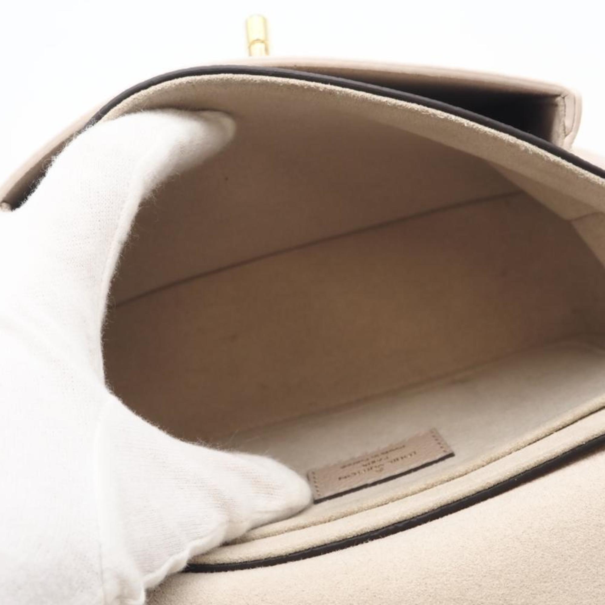 Louis Vuitton Beige Blue Cream Grayish Leather Shoulder Bag (Pre-Owned)