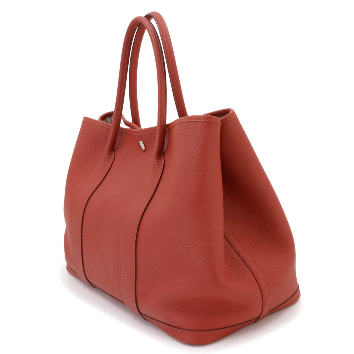 Hermes Red Color Country Leather Handbag Tote Bag (Pre-Owned)
