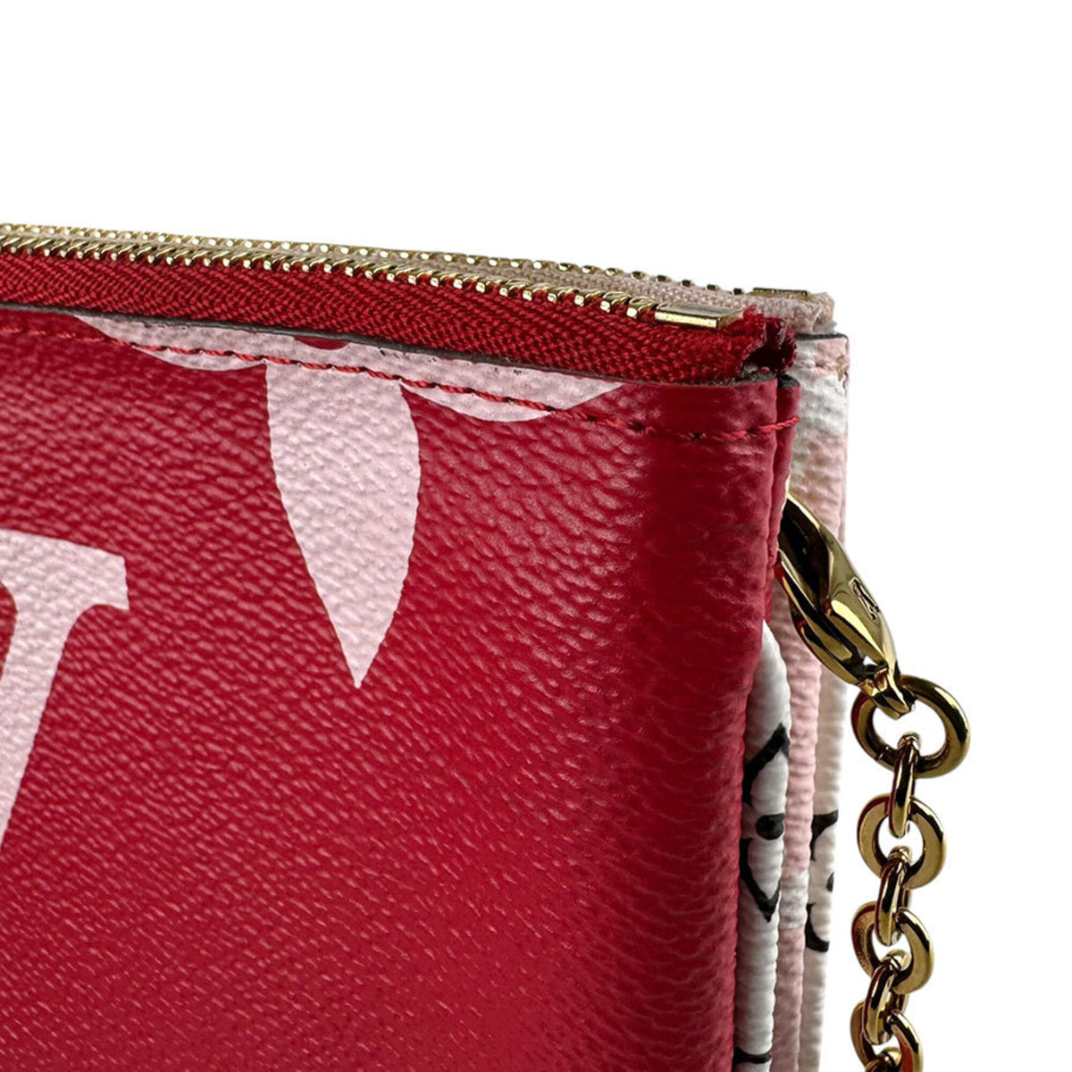 Louis Vuitton Pink Red Color Pochette Shoulder Bag (Pre-Owned)