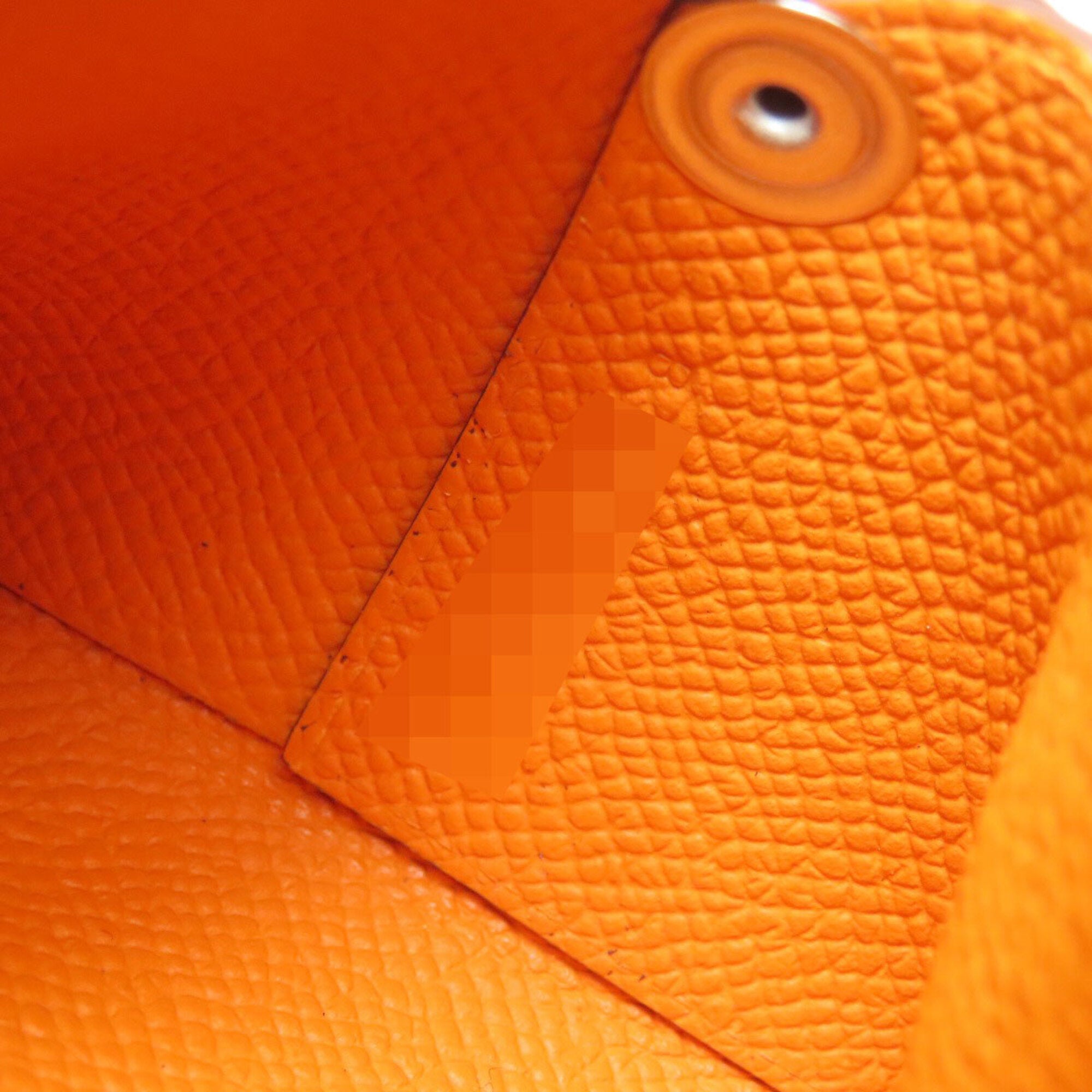 Hermes Orange Epsom Leather Coin Purse/Coin Case (Pre-Owned)