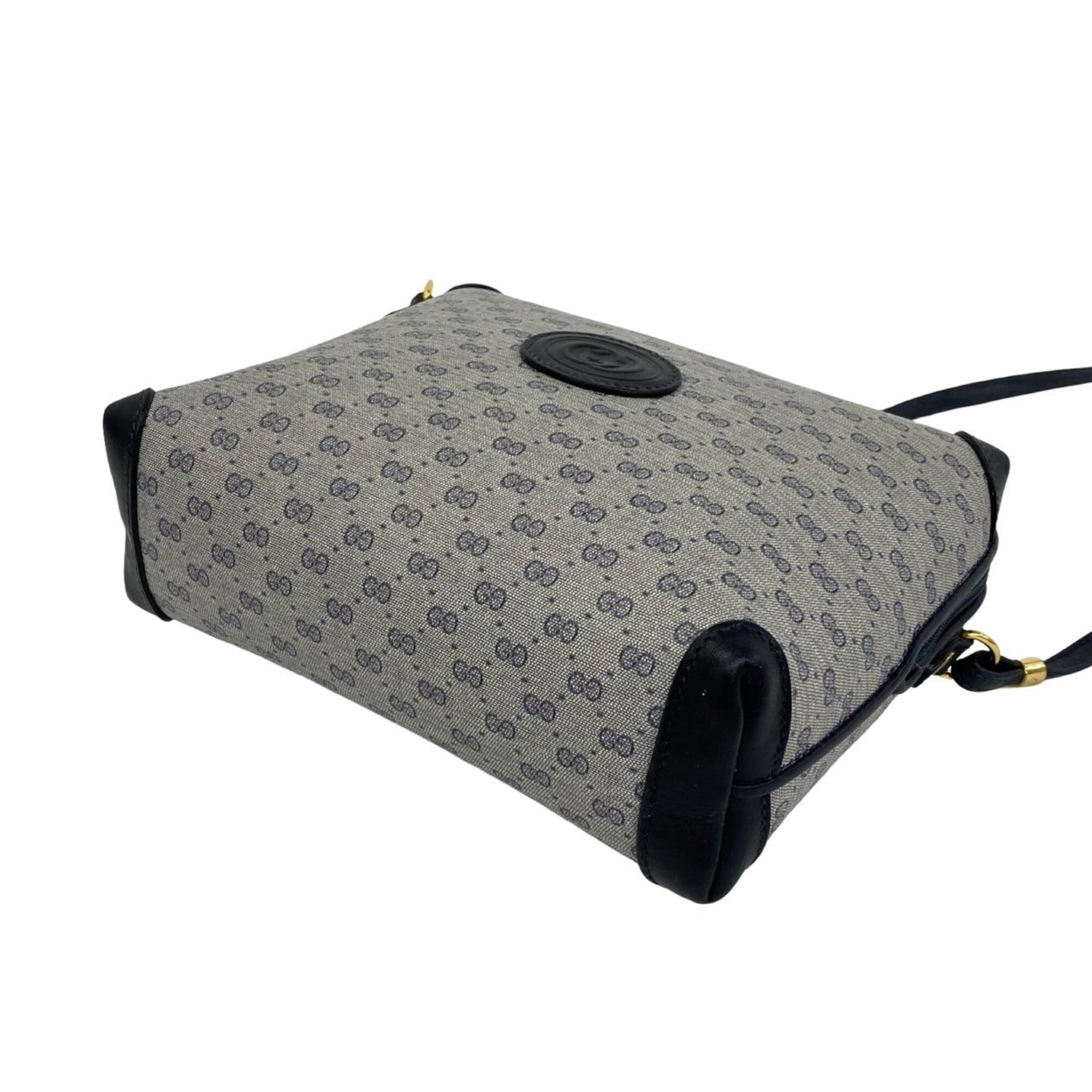Gucci Navy Leather Pvc Shoulder Bag (Pre-Owned)